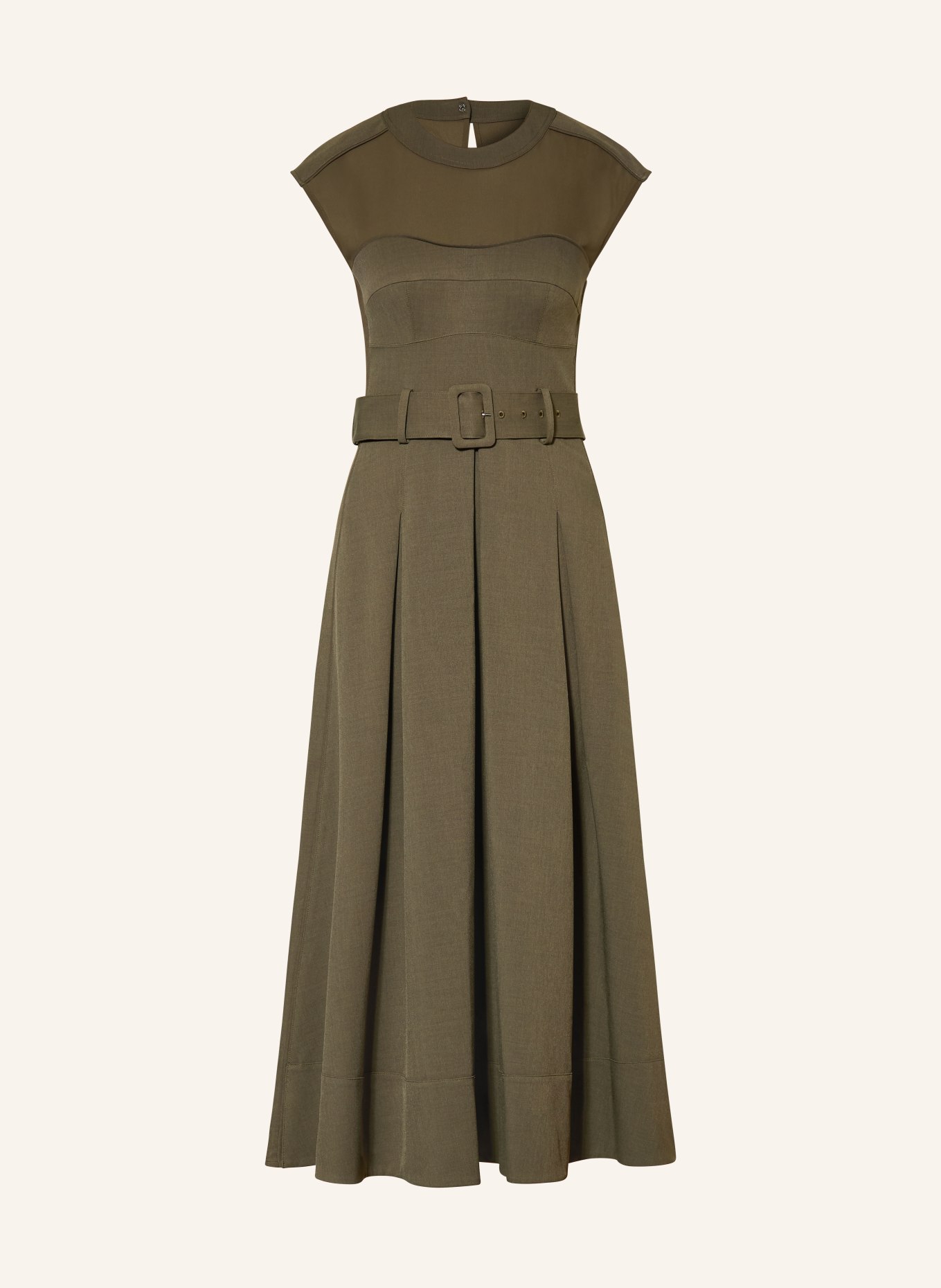 REISS AVA dress: KHAKI