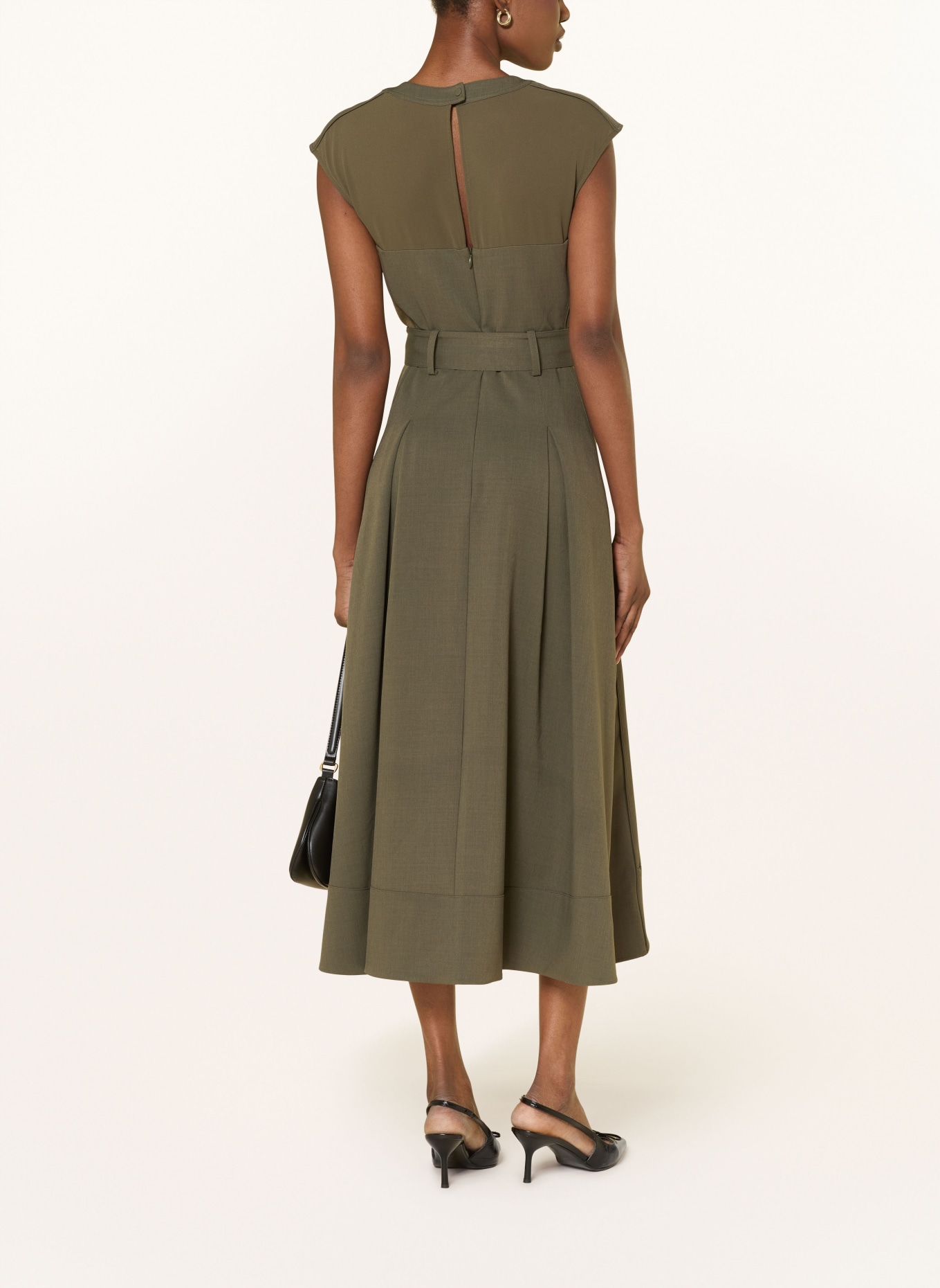 REISS AVA dress: KHAKI