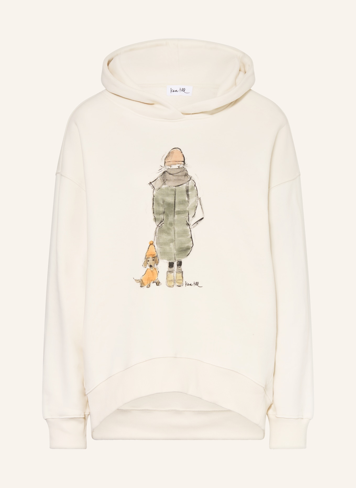 kera till Hoodie WINTER WALK: ECRU