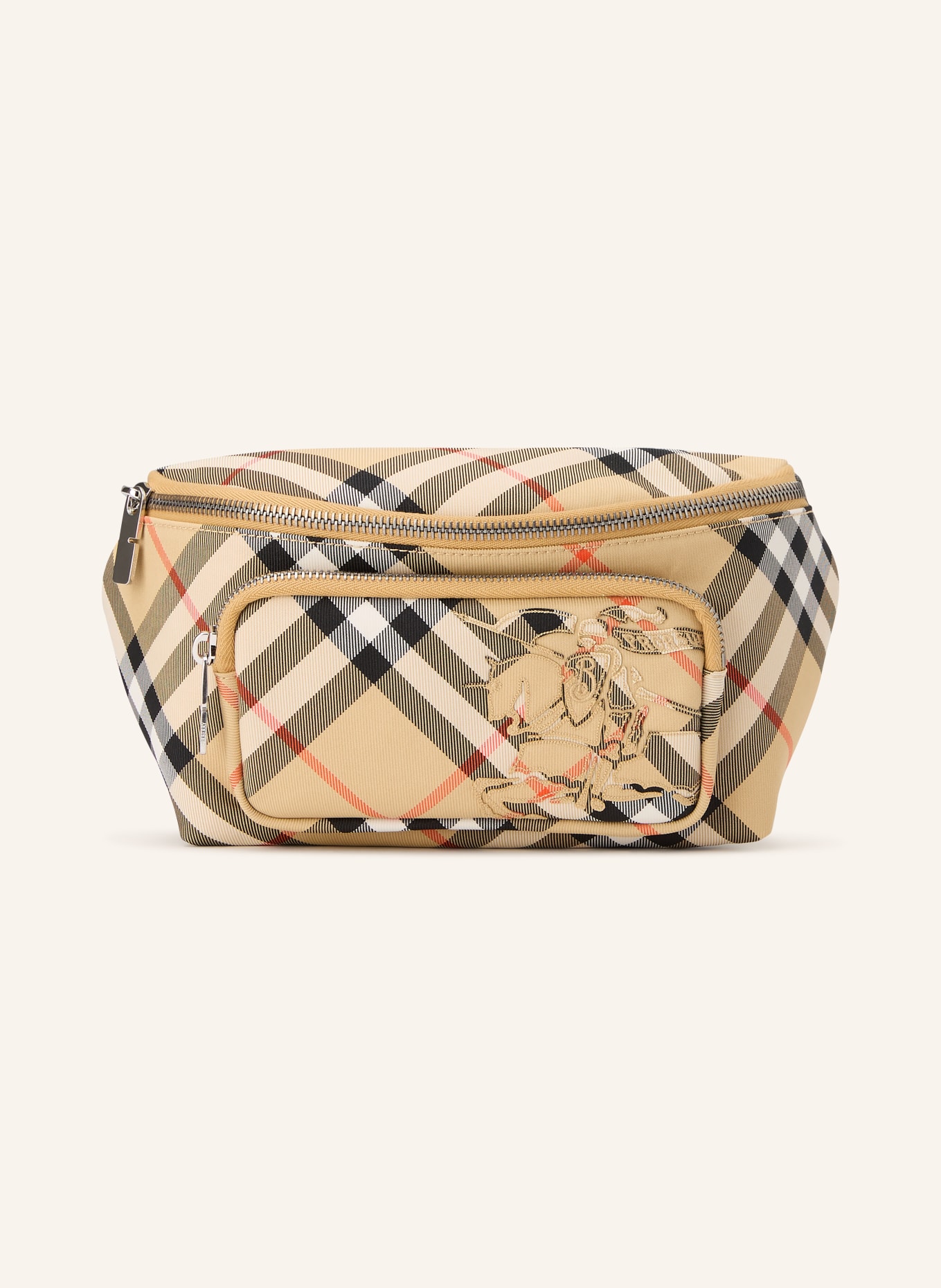 BURBERRY fanny pack: BEIGE / RED / BLACK