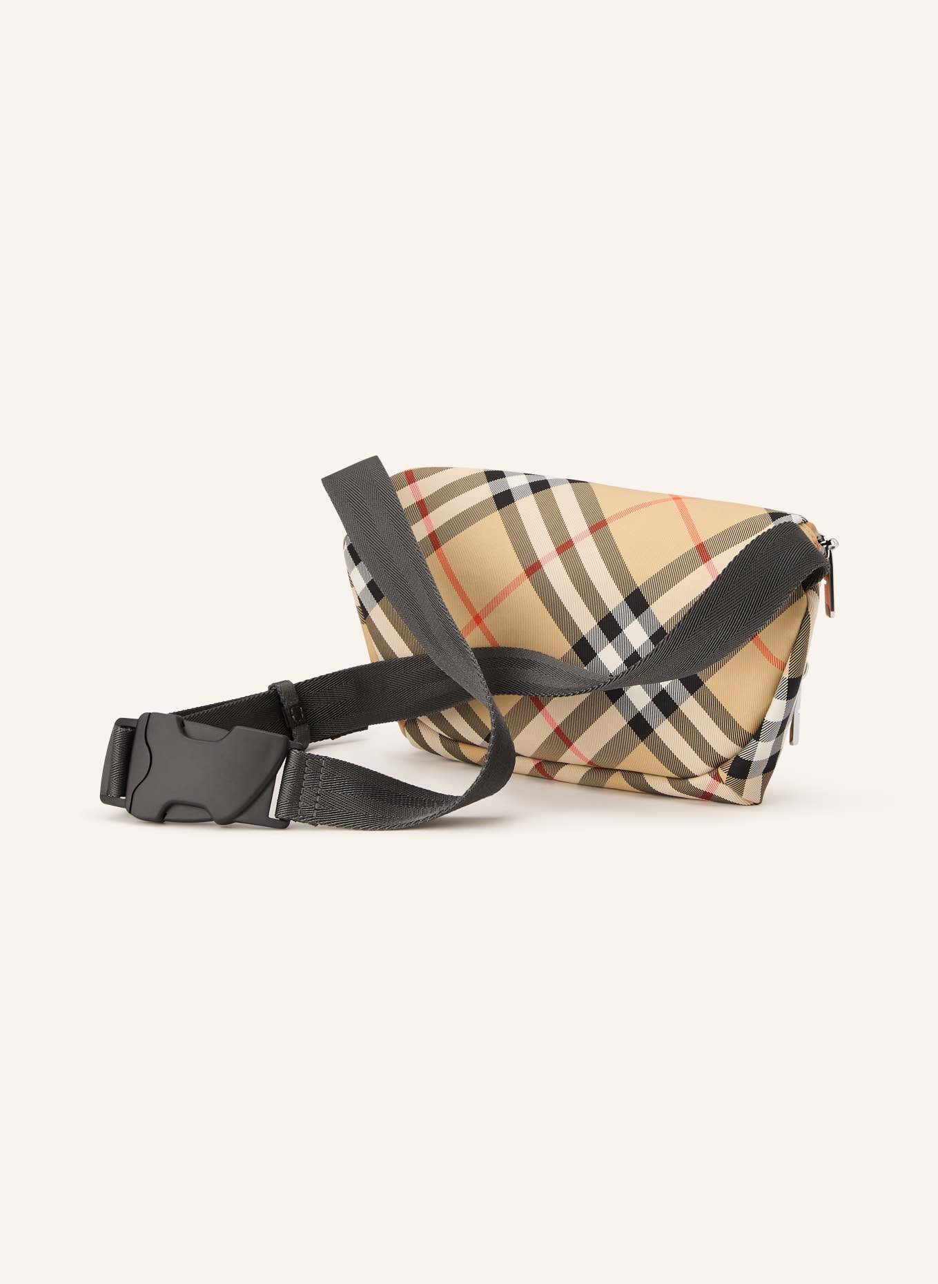 BURBERRY fanny pack: BEIGE / RED / BLACK