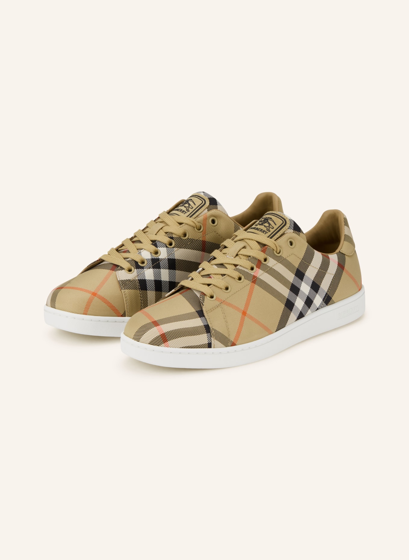 BURBERRY Sneaker: CAMEL / ORANGE / SCHWARZ