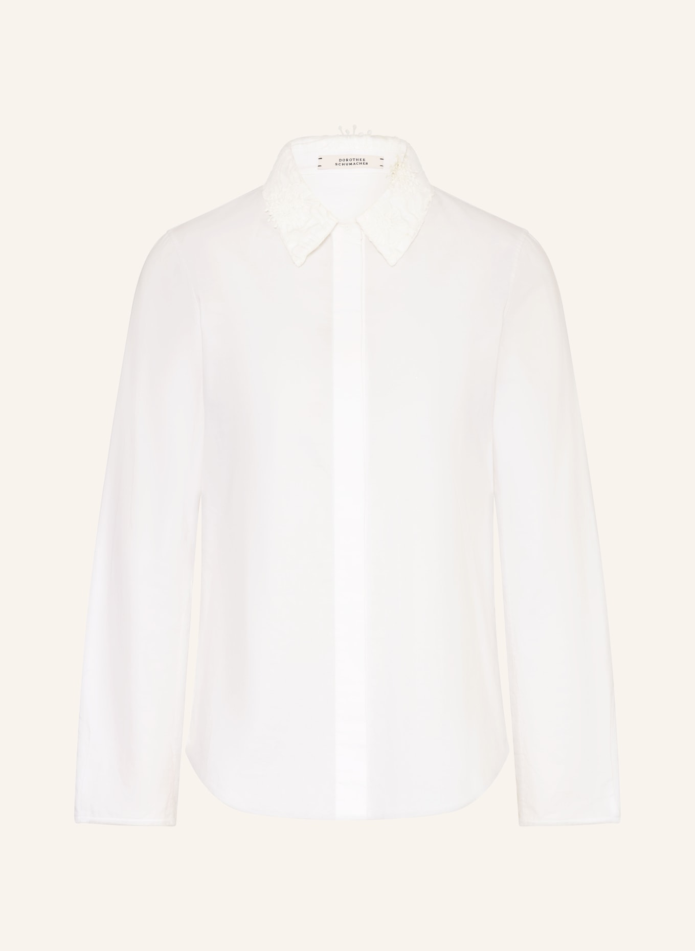 DOROTHEE SCHUMACHER Hemdbluse mit Spitze: WEISS