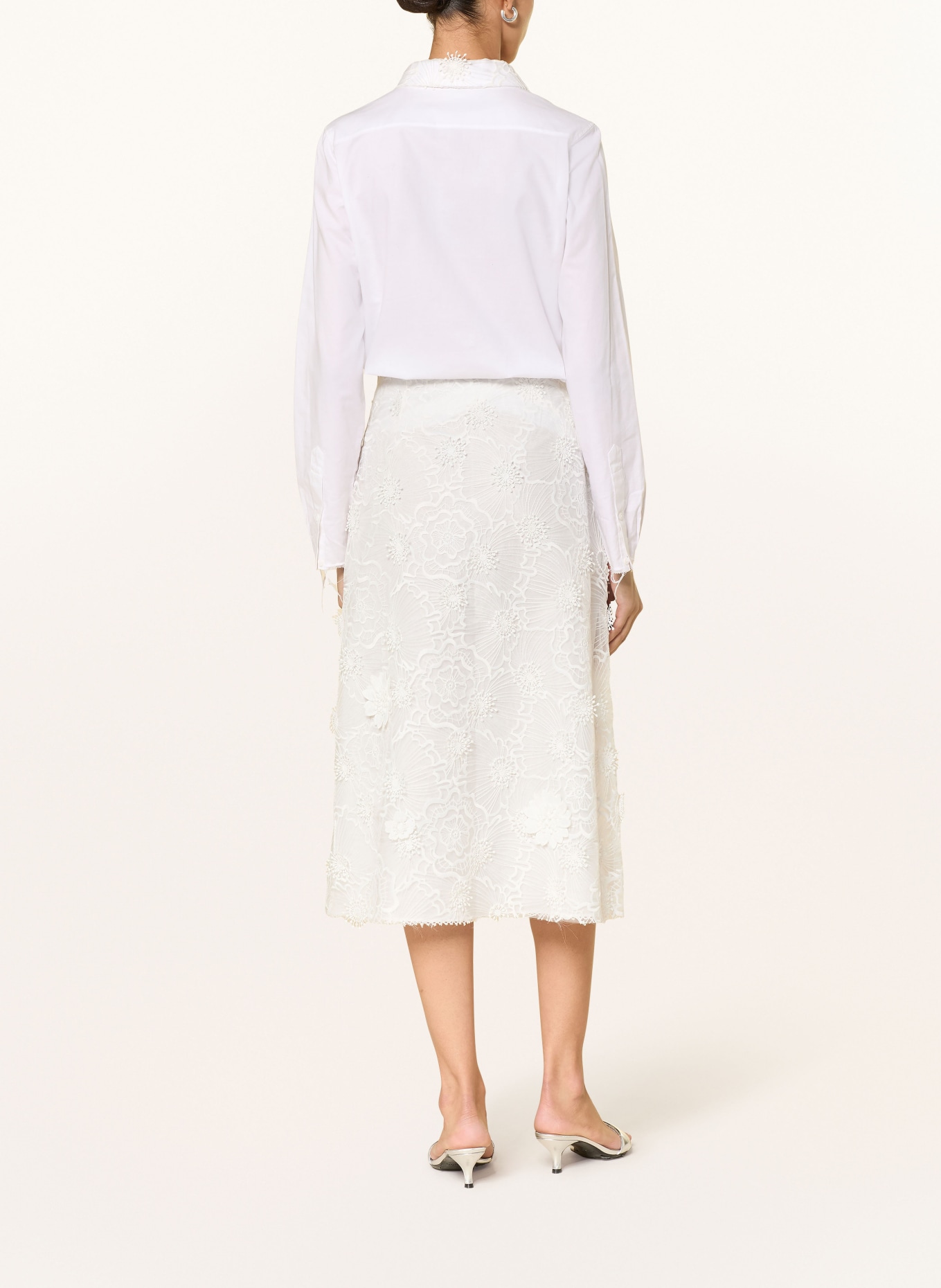 DOROTHEE SCHUMACHER Hemdbluse mit Spitze: WEISS