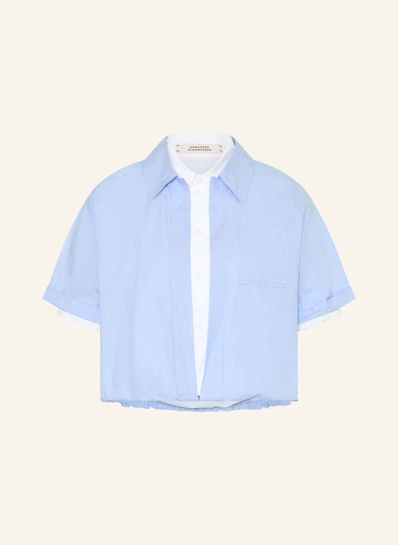 DOROTHEE SCHUMACHER Hemdbluse POWERFUL EASE: HELLBLAU / WEISS