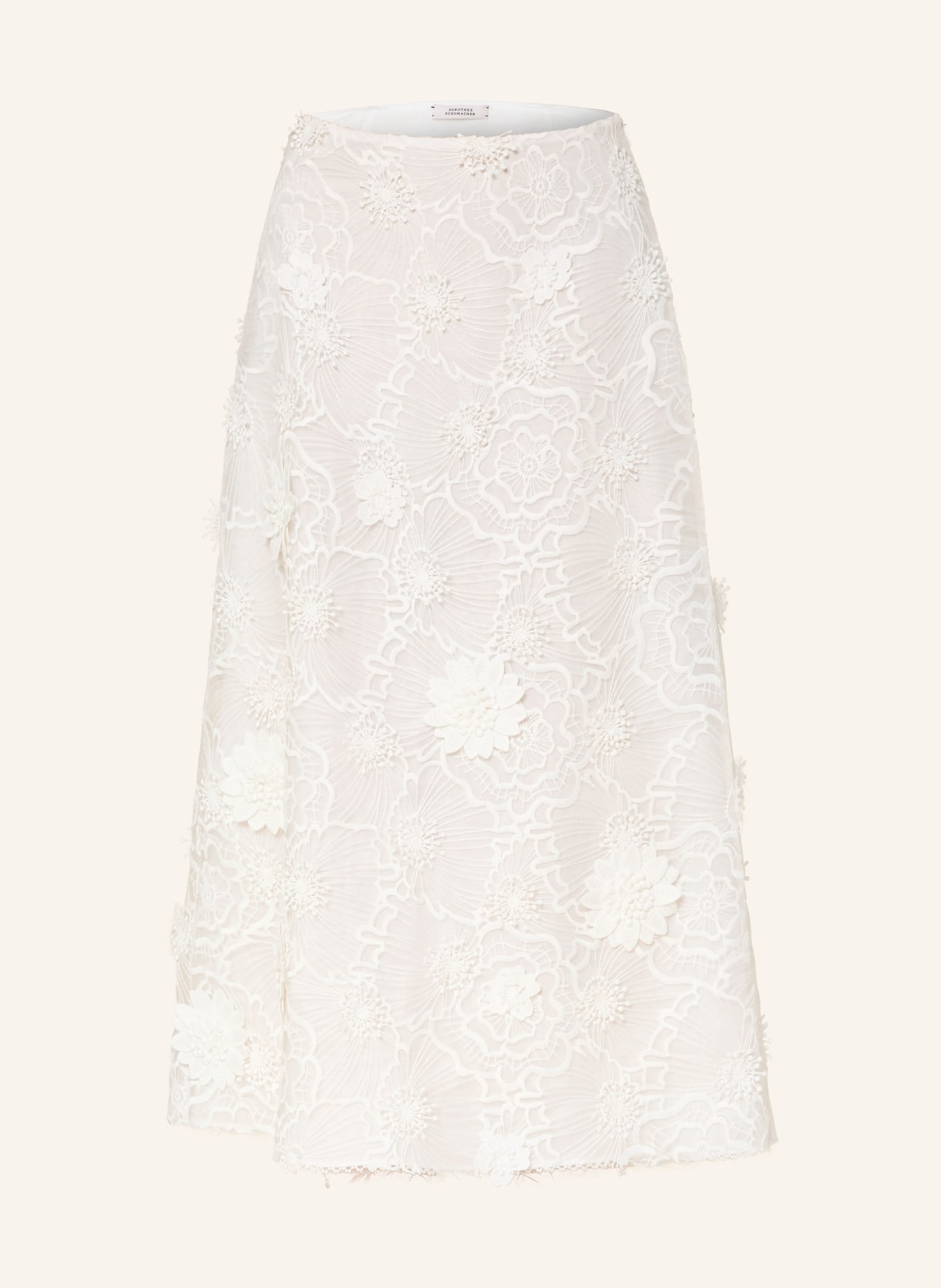 DOROTHEE SCHUMACHER Skirt with lace: WHITE