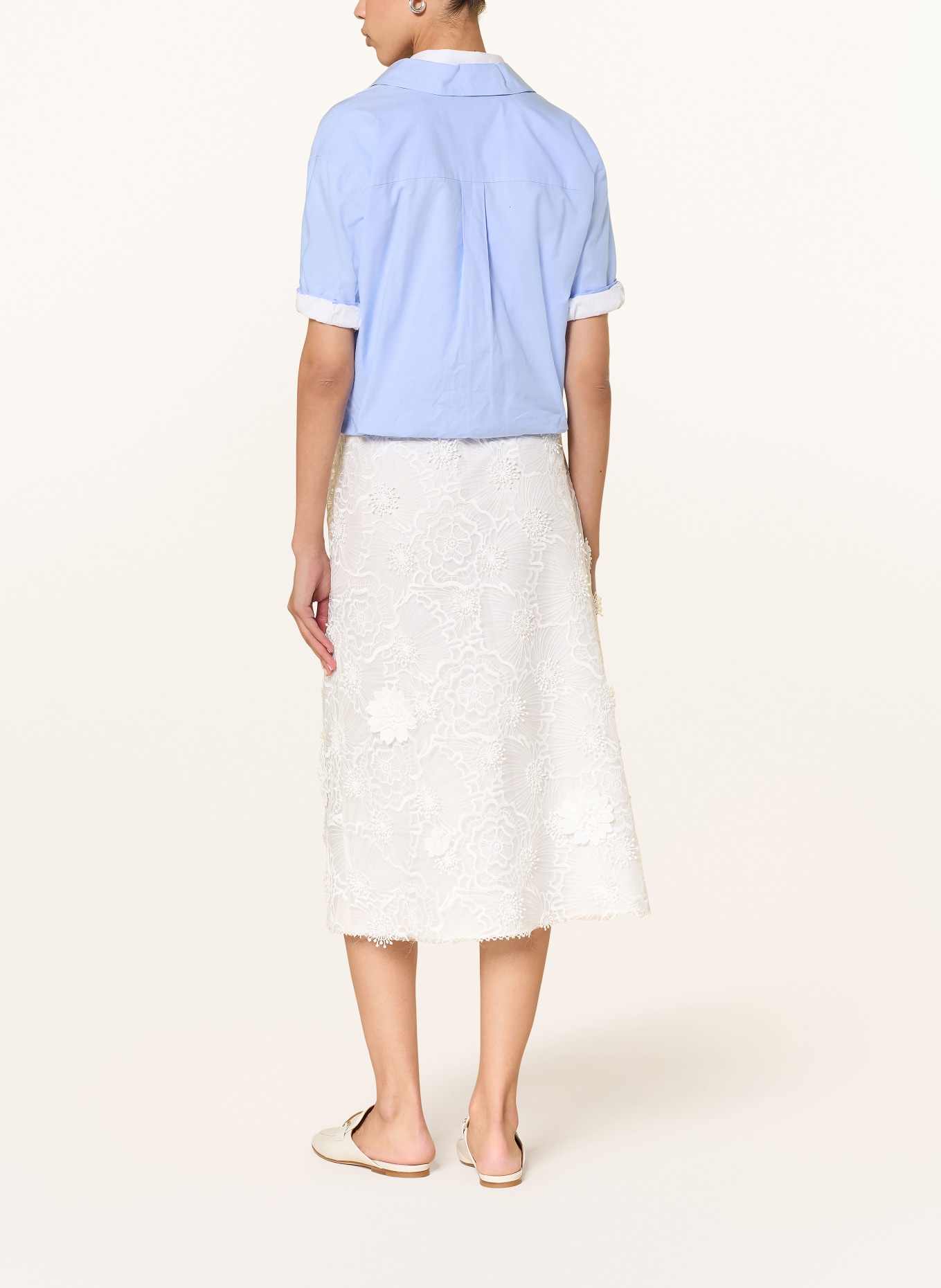 DOROTHEE SCHUMACHER Skirt with lace: WHITE