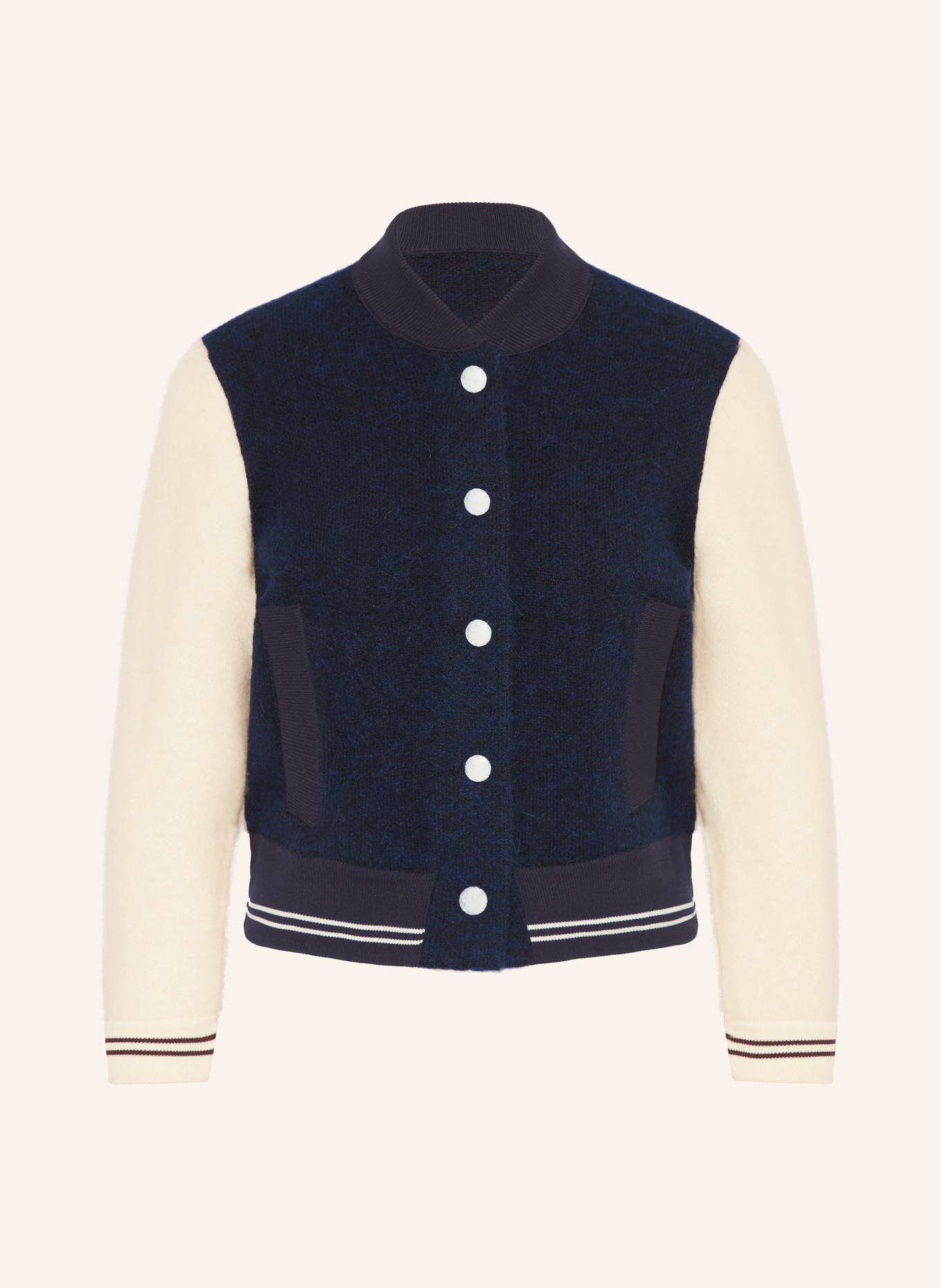 DOROTHEE SCHUMACHER College-Jacke ALLURE: DUNKELBLAU / CREME