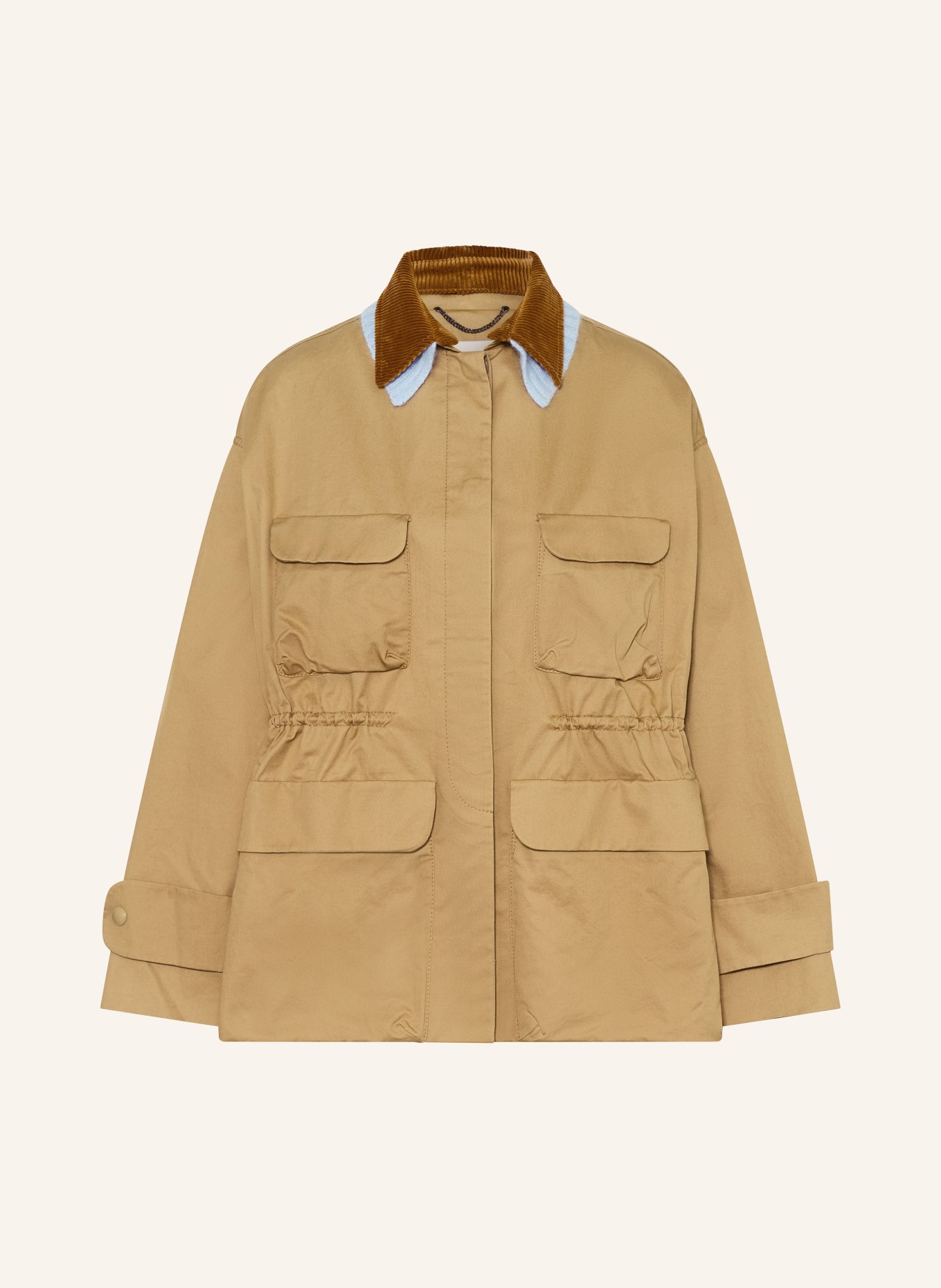 DOROTHEE SCHUMACHER Bunda ADVENTUROUS MOVEMENT: BÉŽOVÁ / HNĚDÁ / TMAVĚ MODRÁ