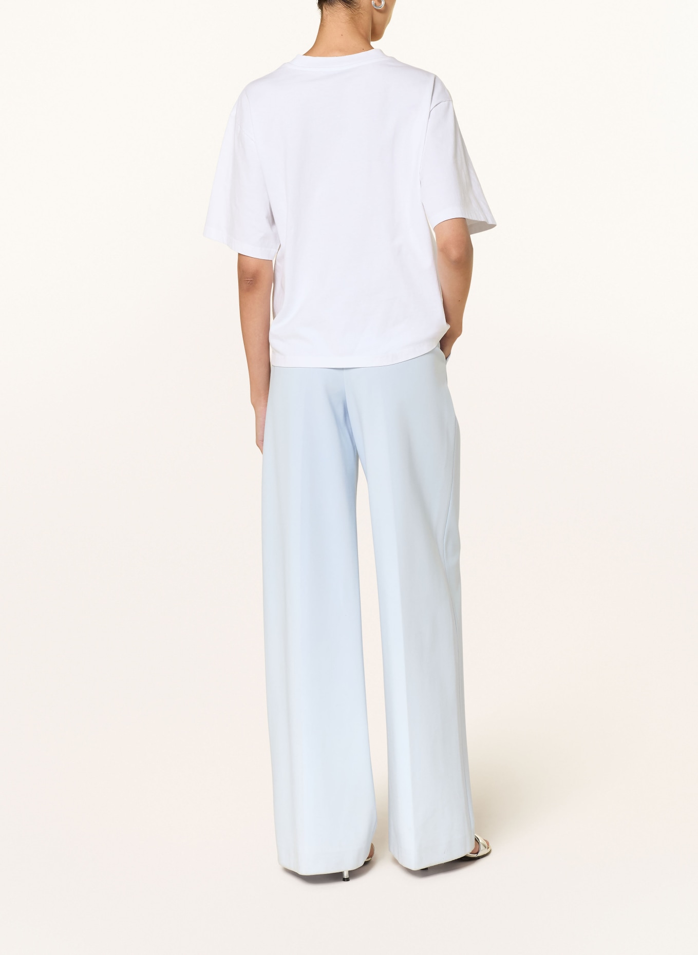 DOROTHEE SCHUMACHER Tričko DAYDREAM FLOWER: KRÉMOVÁ / HNĚDÁ / TMAVĚ MODRÁ