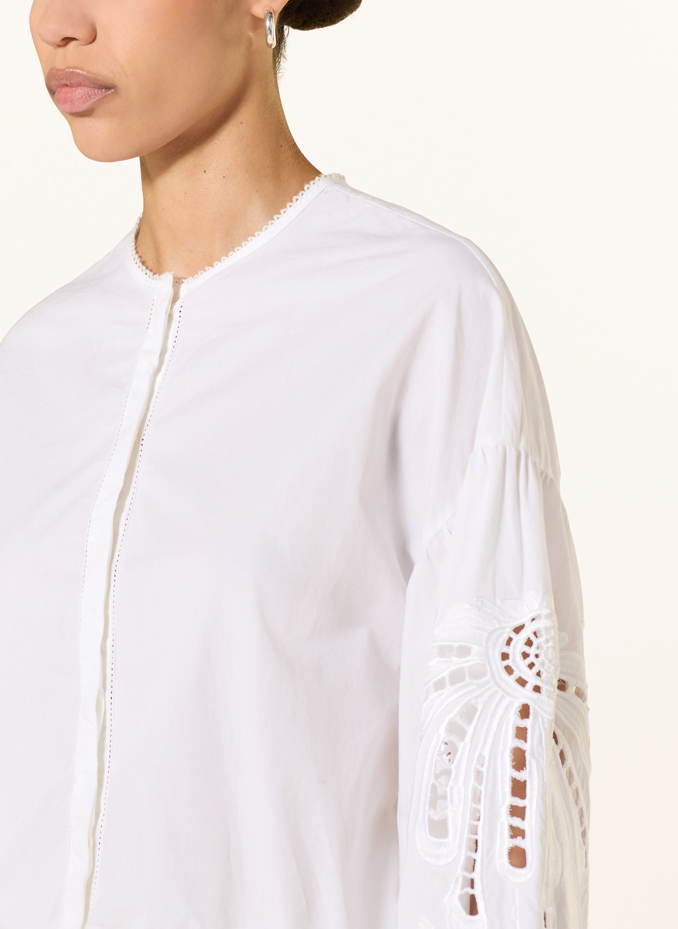 DOROTHEE SCHUMACHER Bluse EMBROIDERED BEAUTY mit Lochspitze: WEISS