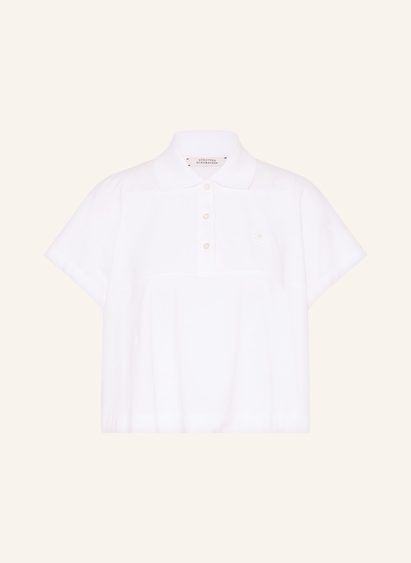 DOROTHEE SCHUMACHER Picqué-Poloshirt SPORTY ROMANCE: WEISS