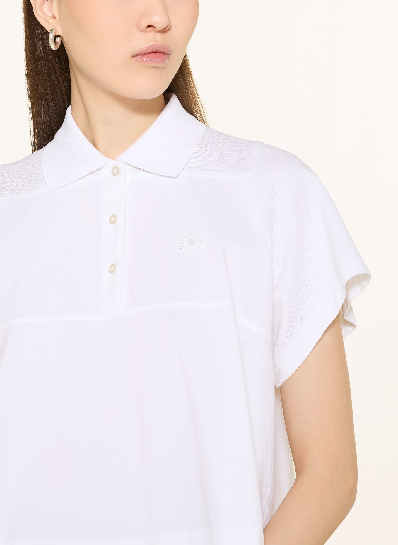 DOROTHEE SCHUMACHER Picqué-Poloshirt SPORTY ROMANCE: WEISS