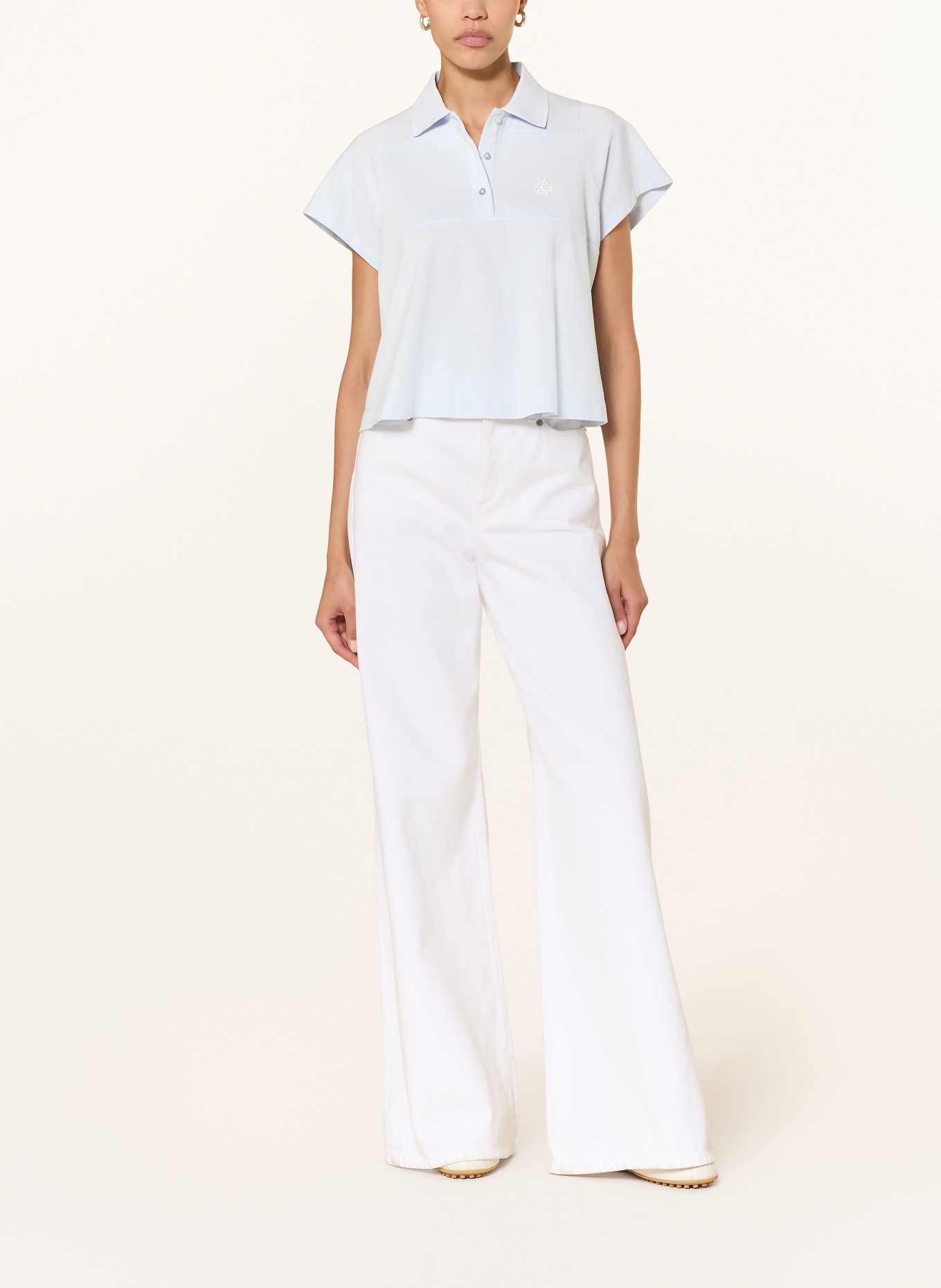 DOROTHEE SCHUMACHER Picqué-Poloshirt SPORTY ROMANCE: HELLBLAU