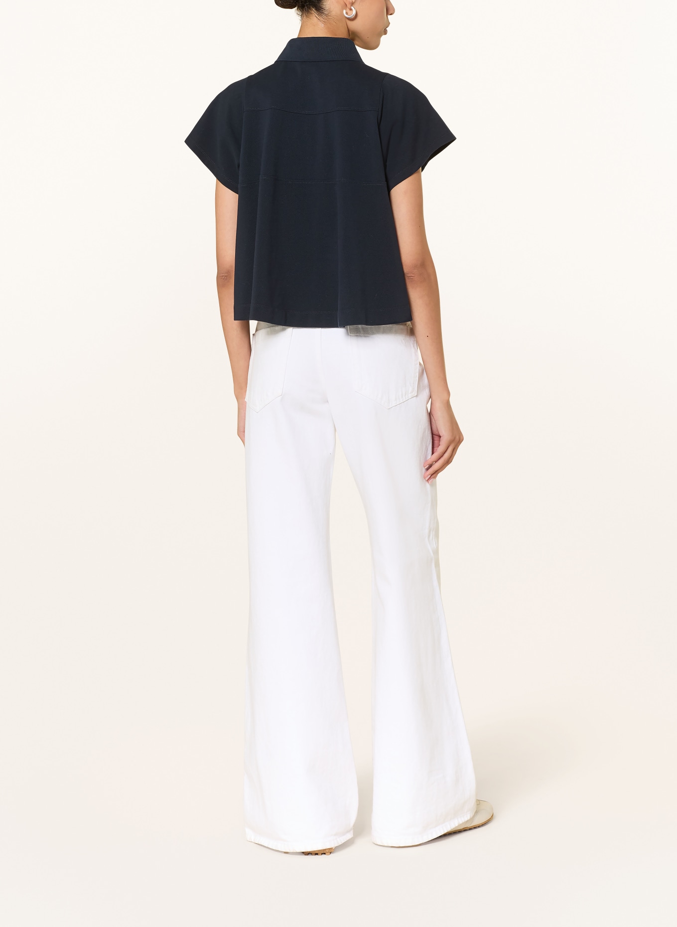 DOROTHEE SCHUMACHER Picqué-Poloshirt SPORTY ROMANCE: DUNKELBLAU / WEISS