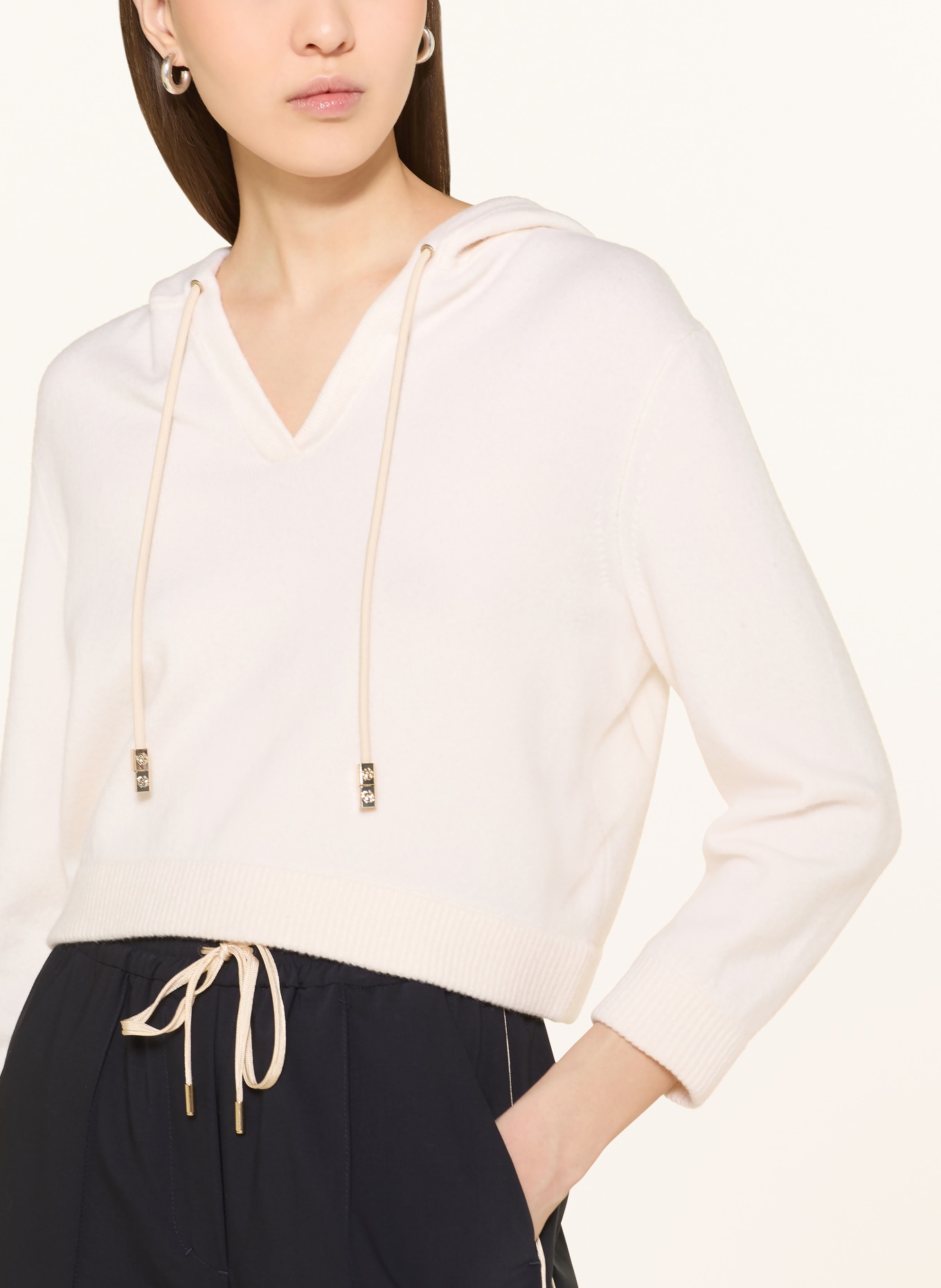 DOROTHEE SCHUMACHER Hoodie MODERN STATEMENTS mit Cashmere: CREME