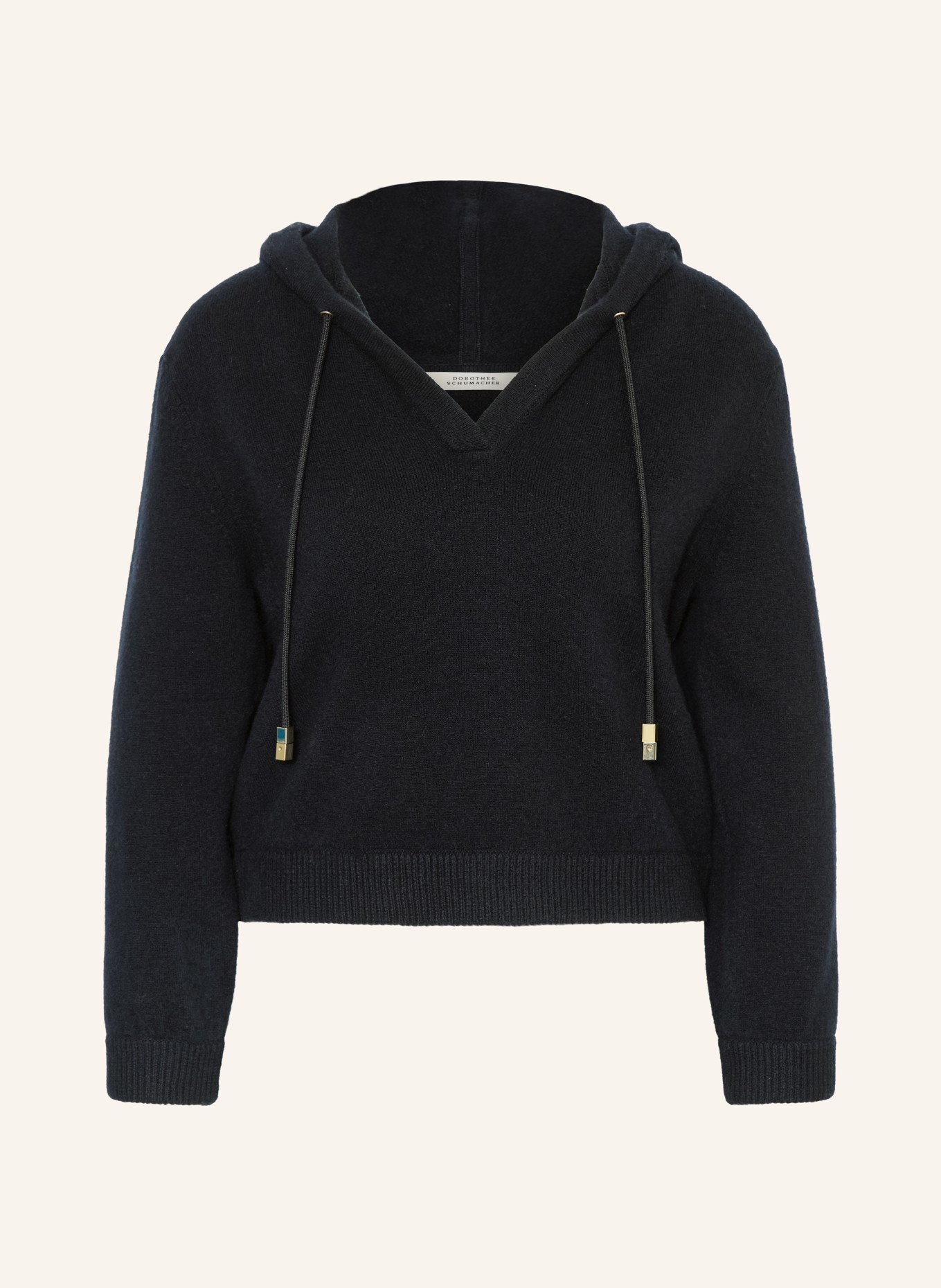 DOROTHEE SCHUMACHER MODERN STATEMENTS hoodie with cashmere: DARK BLUE