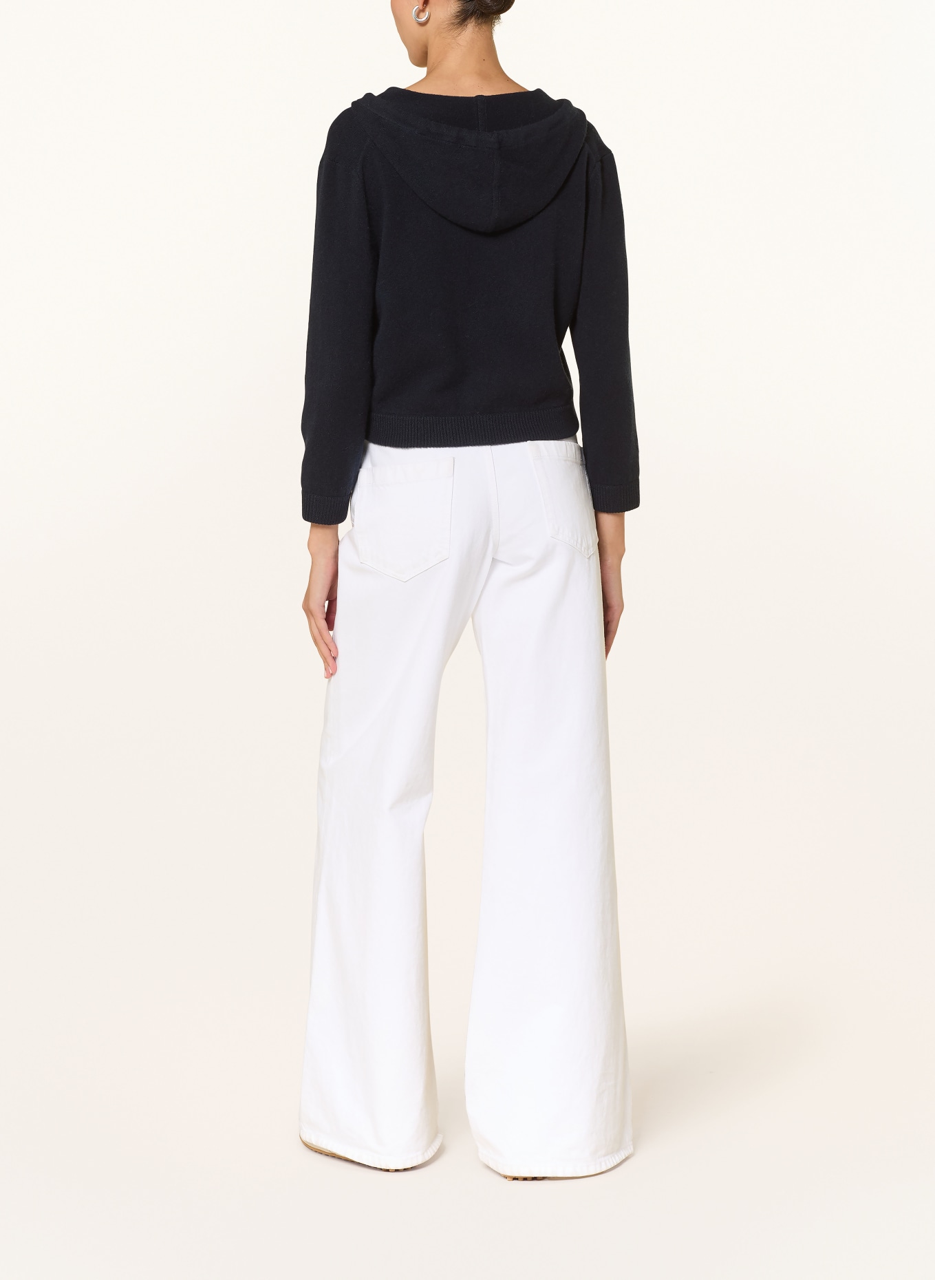 DOROTHEE SCHUMACHER MODERN STATEMENTS hoodie with cashmere: DARK BLUE