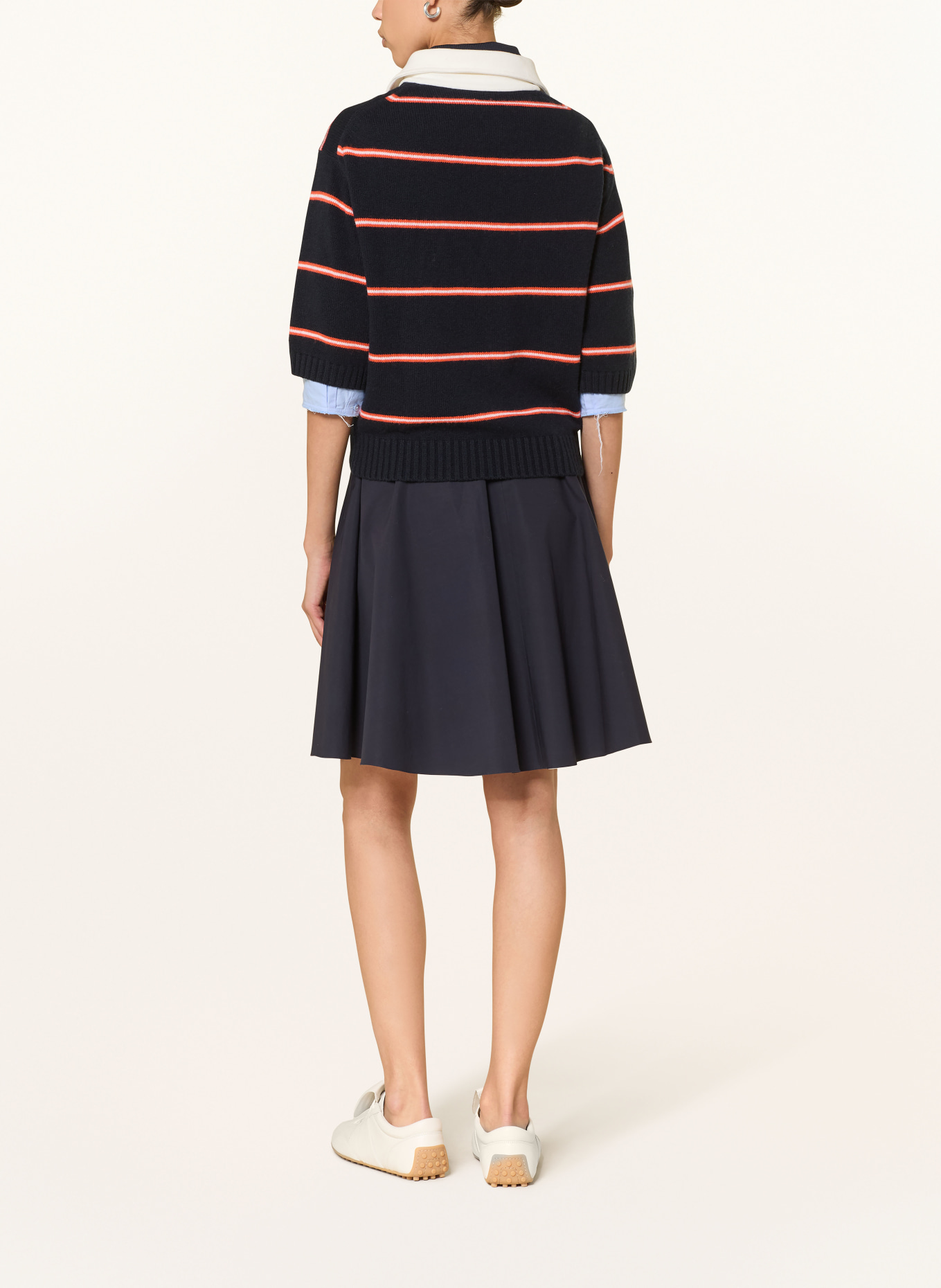 DOROTHEE SCHUMACHER FLOWER POWER skirt: DARK BLUE / ORANGE / LIGHT BLUE