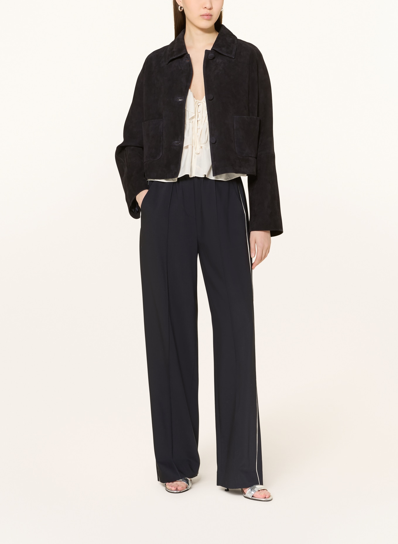 DOROTHEE SCHUMACHER CASUAL ATTRACTION Jogger-Style Pants: DARK BLUE