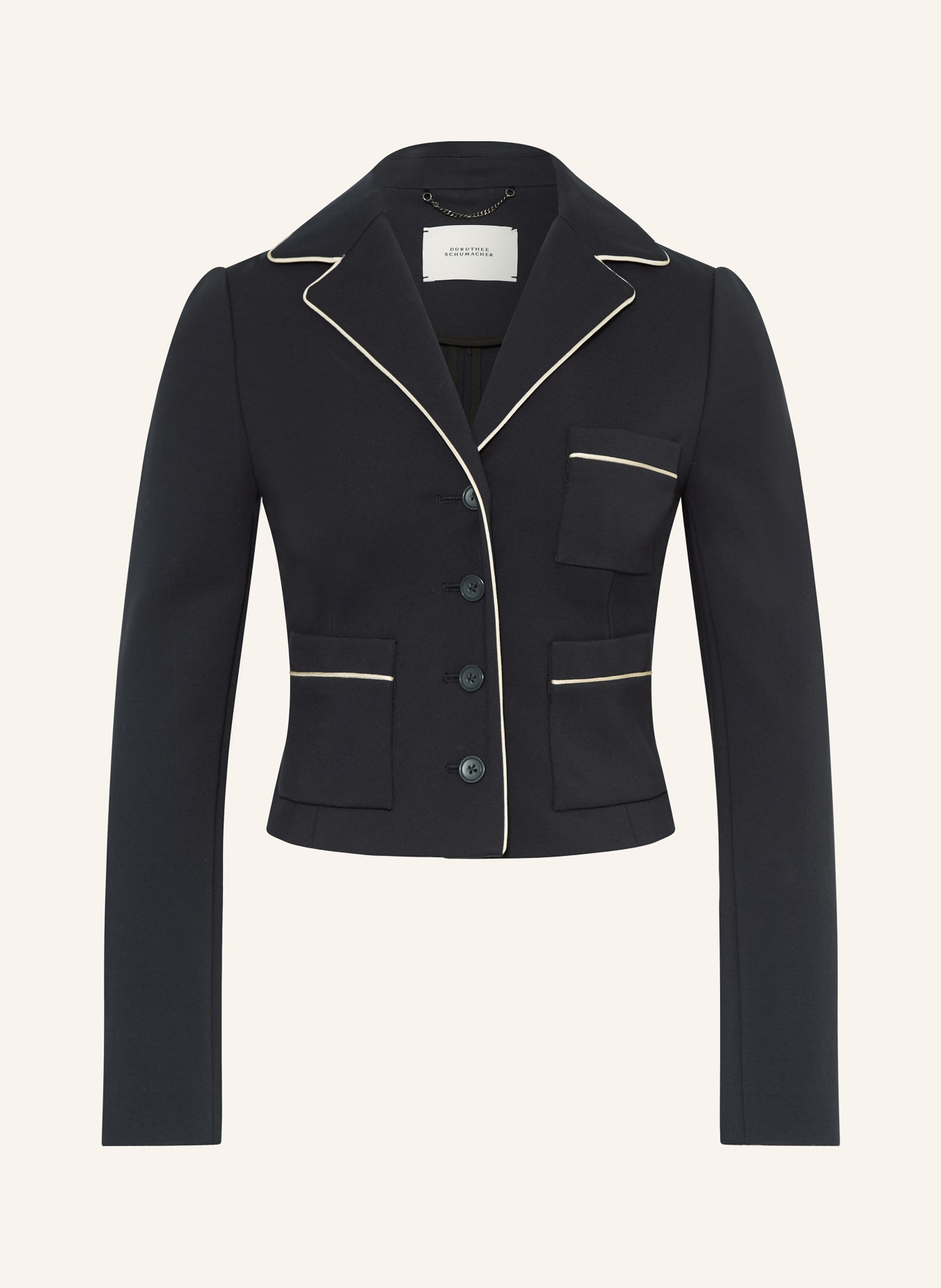 DOROTHEE SCHUMACHER Krátká bunda EMOTIONAL ESSENCE: TMAVĚ MODRÁ