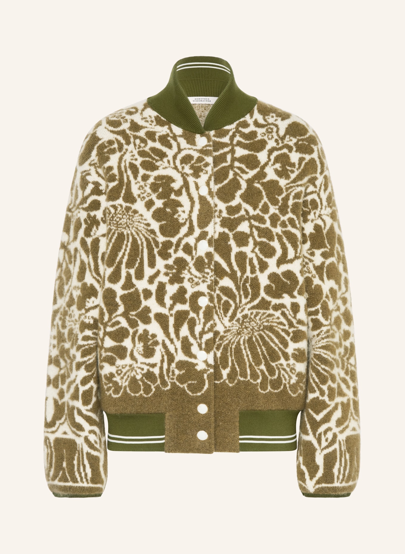 DOROTHEE SCHUMACHER College jacket SECRET GARDEN: OLIVE / WHITE