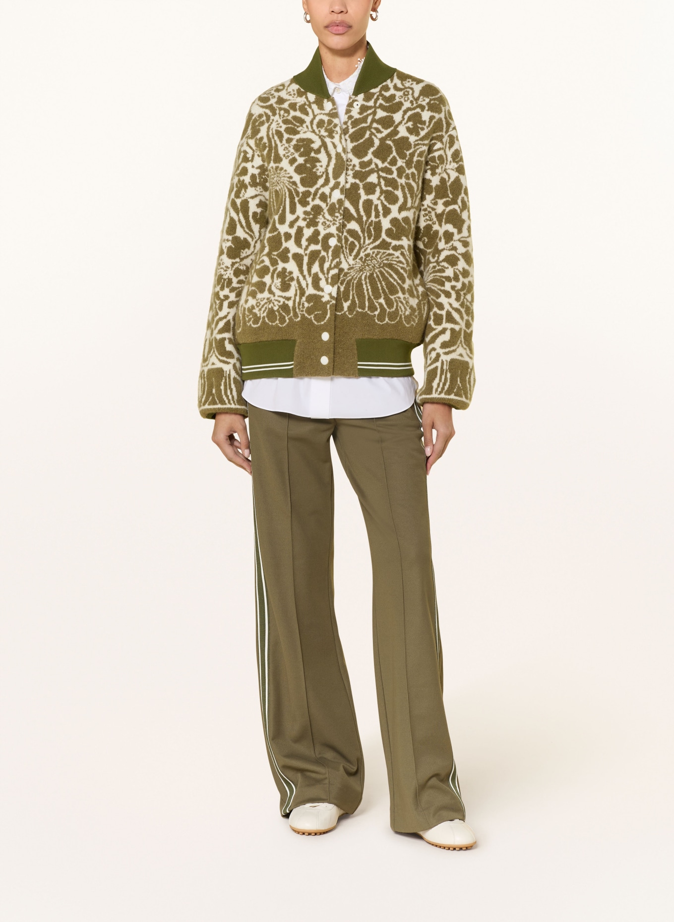 DOROTHEE SCHUMACHER College jacket SECRET GARDEN: OLIVE / WHITE