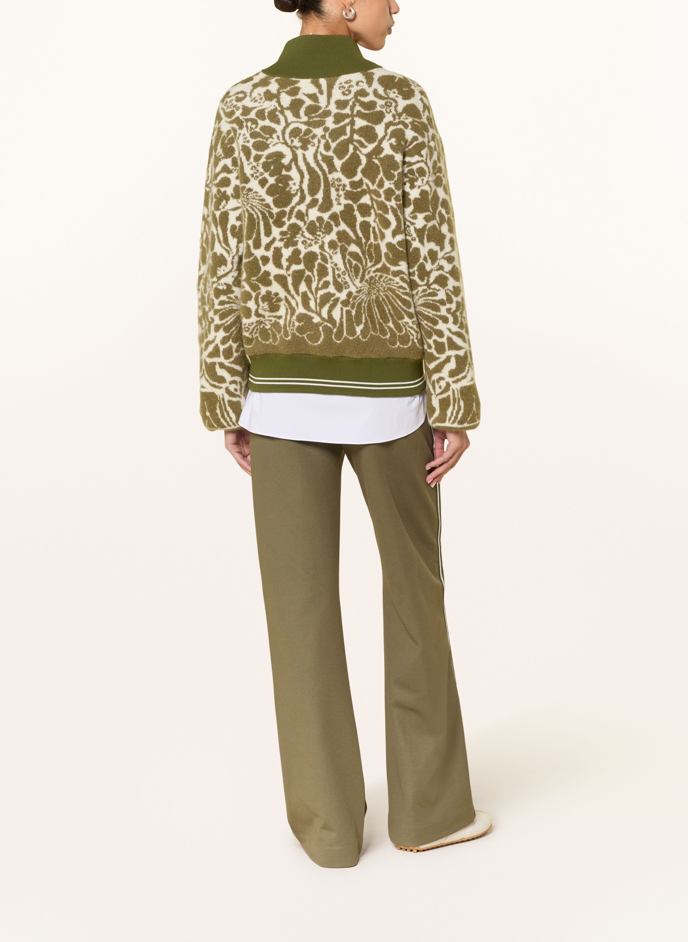 DOROTHEE SCHUMACHER College jacket SECRET GARDEN: OLIVE / WHITE