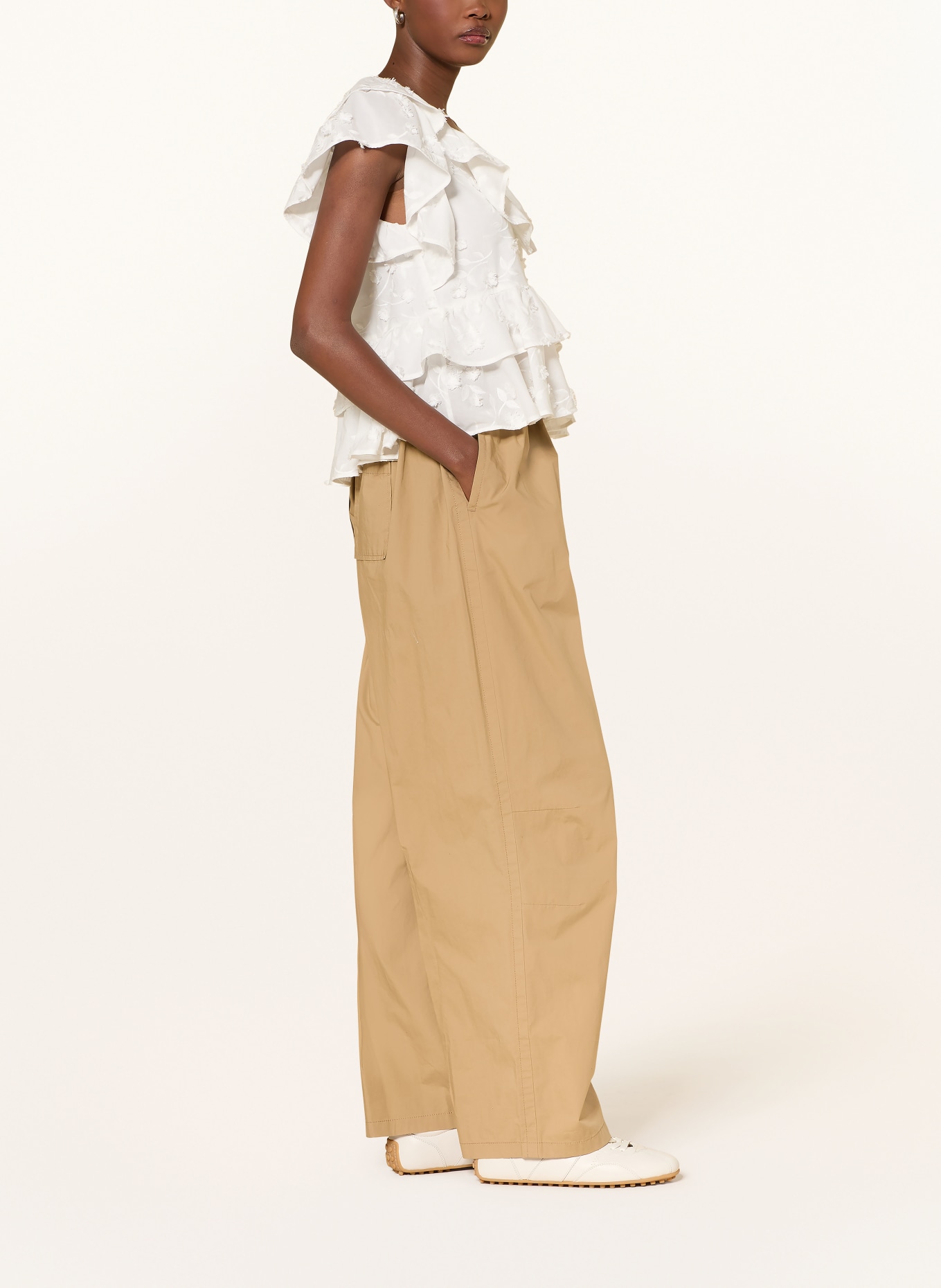 DOROTHEE SCHUMACHER Kalhoty POPLIN POWER: SVĚTLE HNĚDÁ