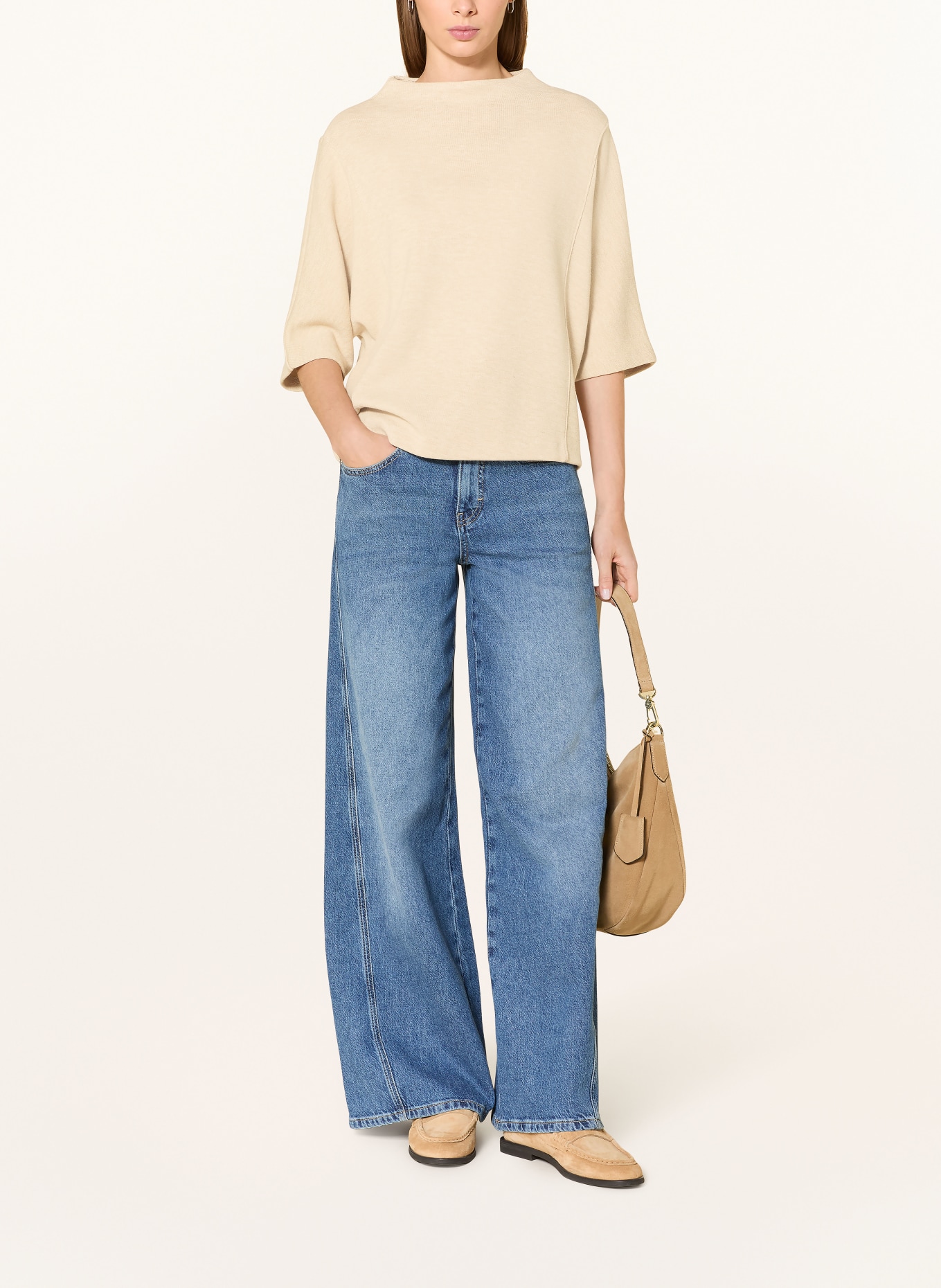 someday Shirt UPIA mit 3/4-Arm: HELLBRAUN