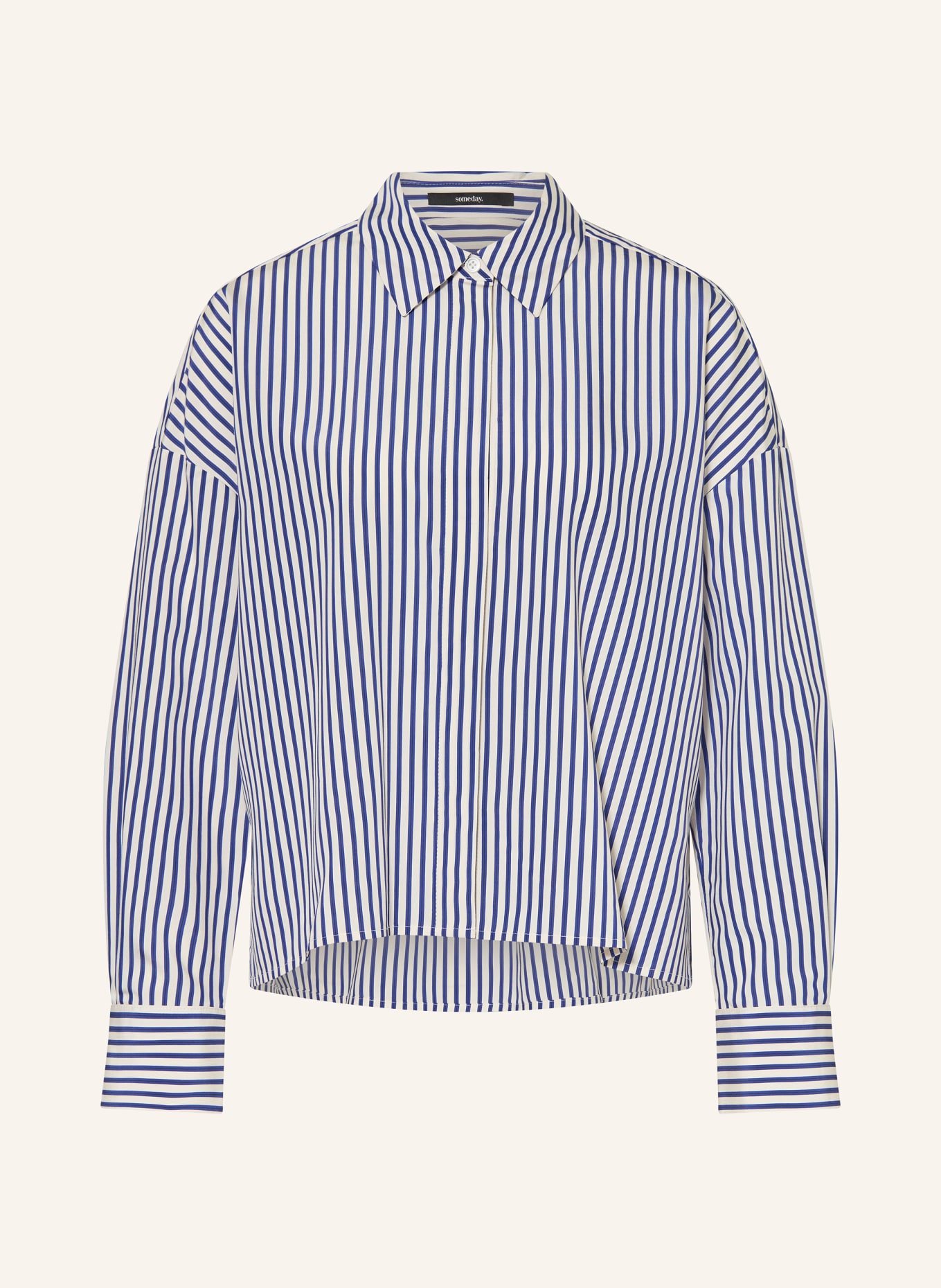 someday Hemdbluse ZVENJA: WEISS / BLAU