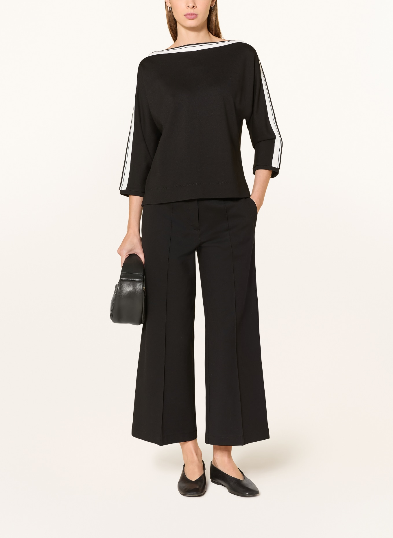 someday Shirt KELVA mit 3/4-Arm: SCHWARZ / WEISS