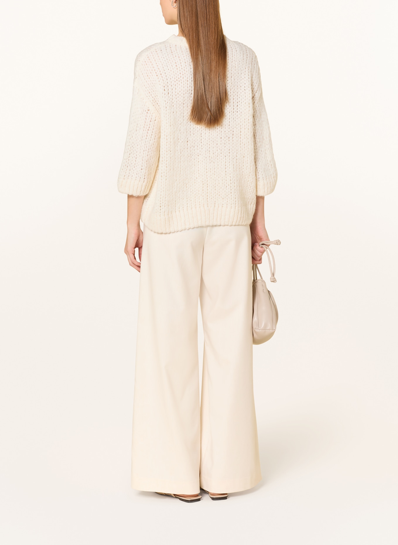 someday Strickshirt TARIAH mit Alpaka und 3/4-Arm: CREME