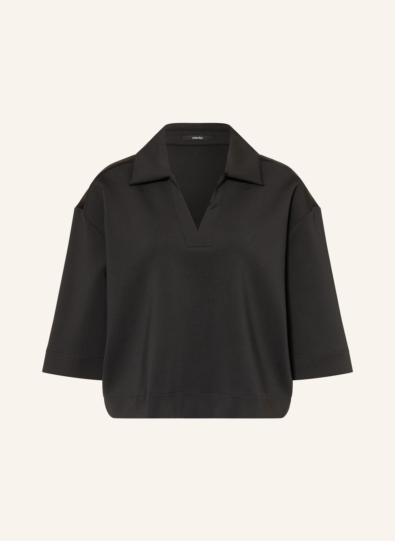 someday Blusenshirt UVANA mit 3/4-Arm: SCHWARZ