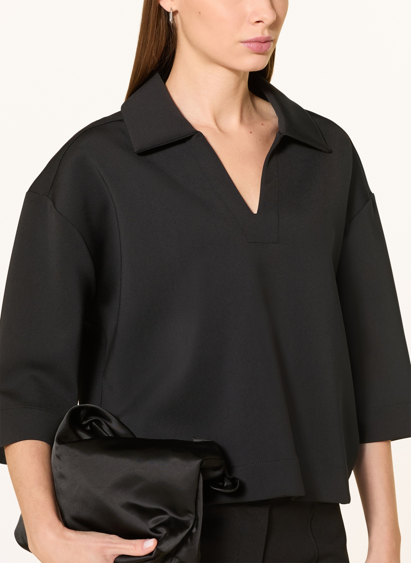 someday Blusenshirt UVANA mit 3/4-Arm: SCHWARZ