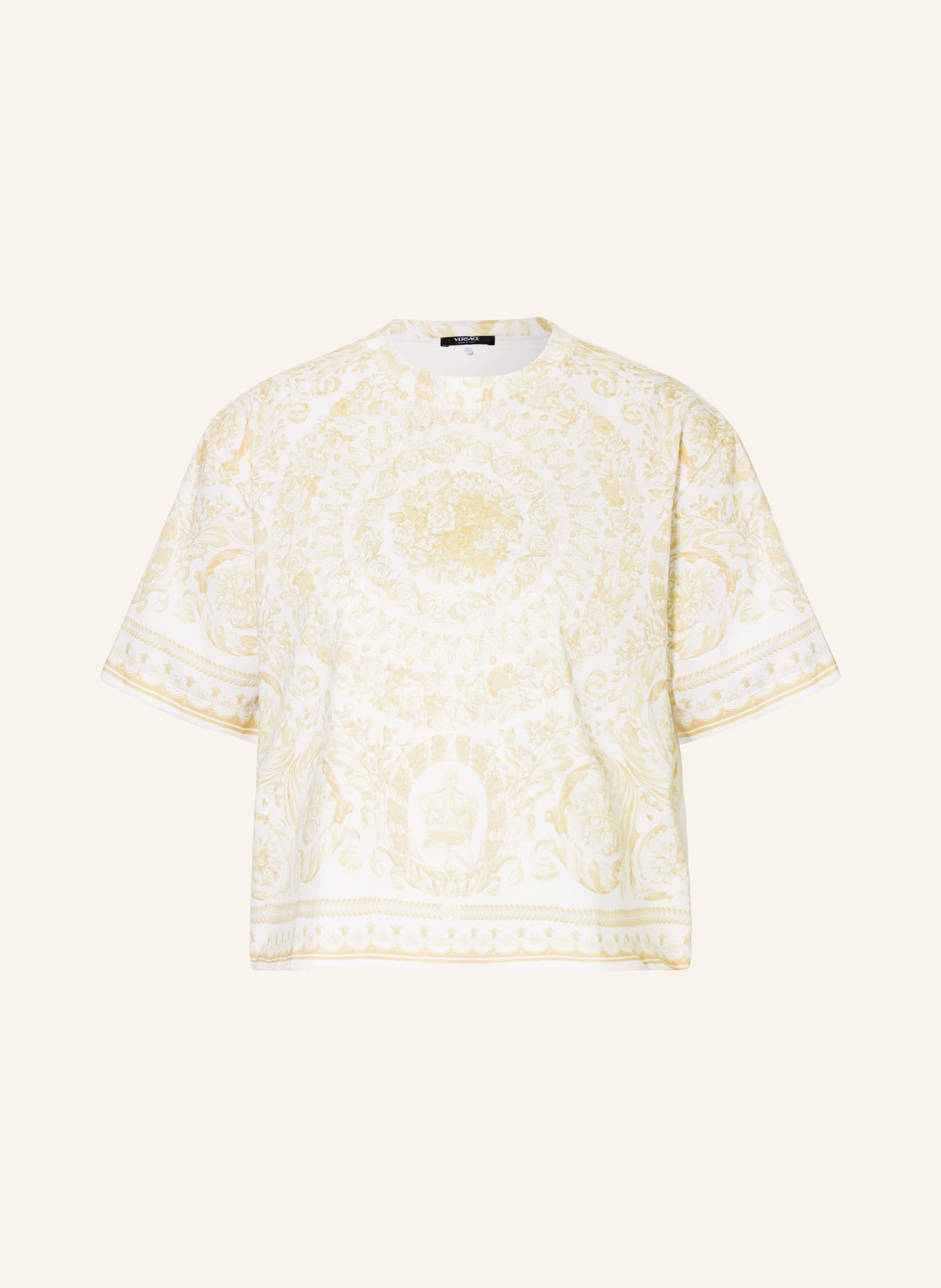 VERSACE BAROCCO 92 T-shirt: WHITE / YELLOW