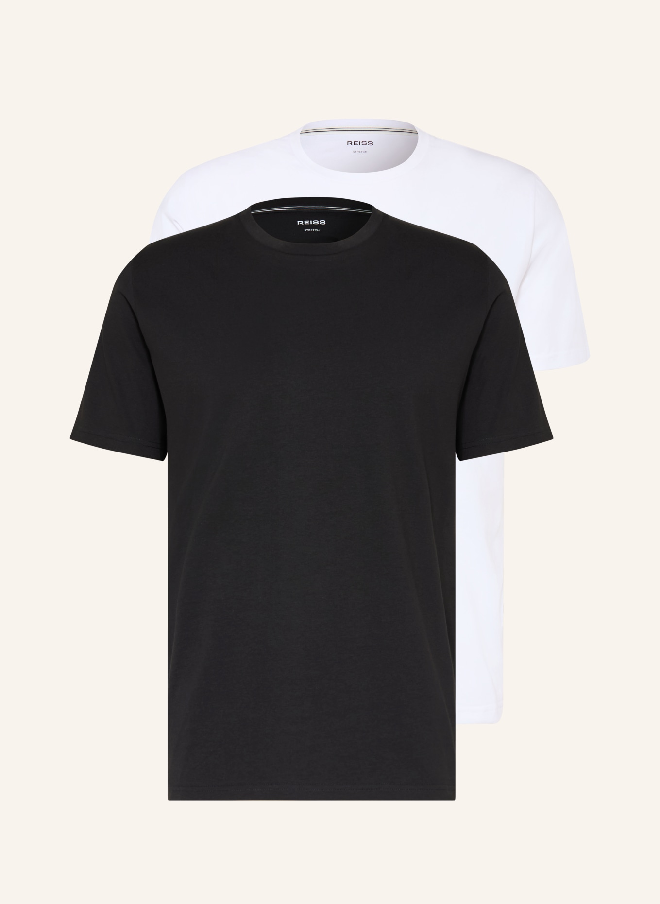 REISS 2er-Pack T-Shirts FLEX: WEISS