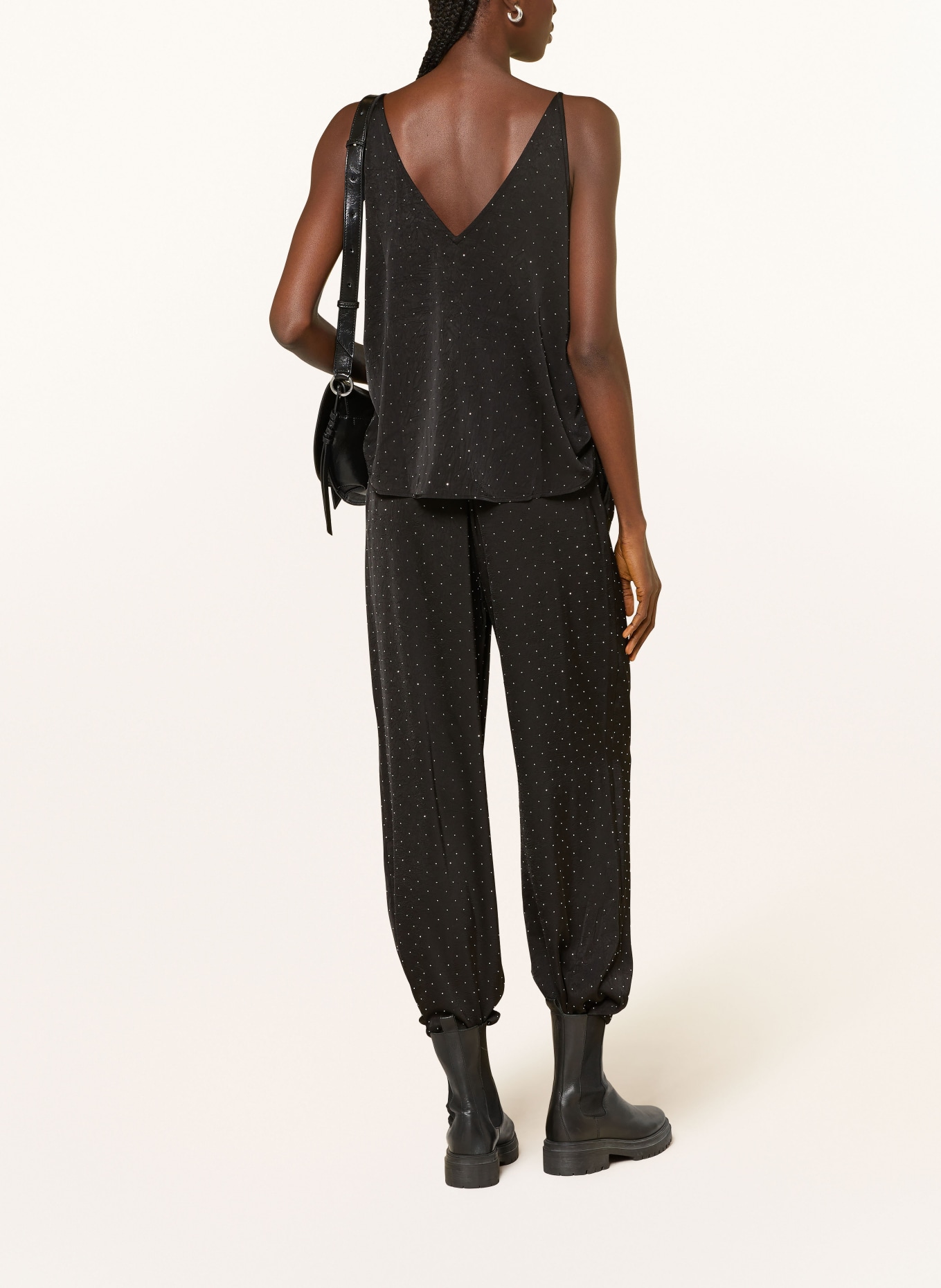 ba&sh Marlenehose DELOY mit Schmucksteinen: SCHWARZ