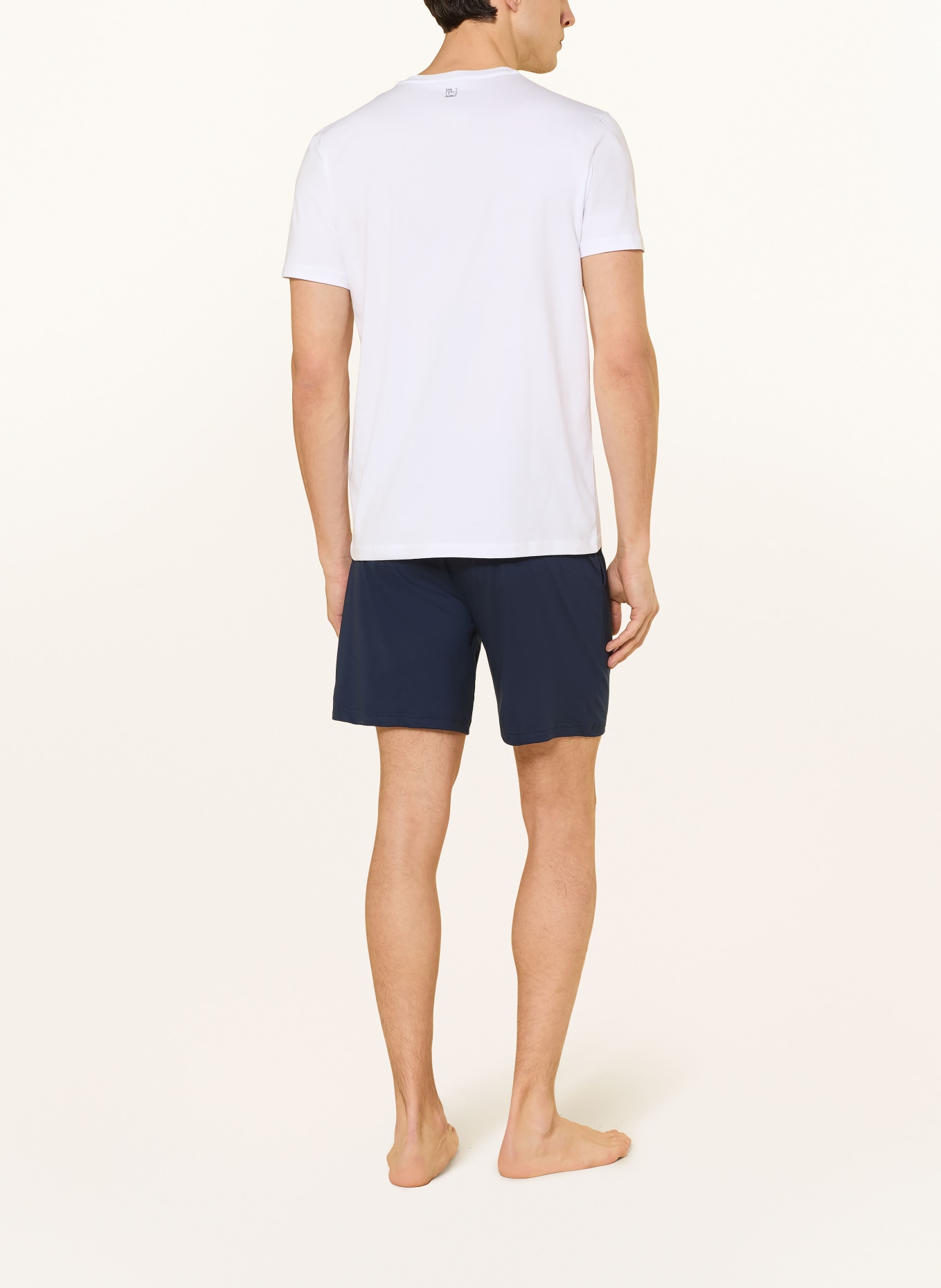 mey Short de nuit DRY COTTON COLOUR: BLEU FONCÉ / GRIS