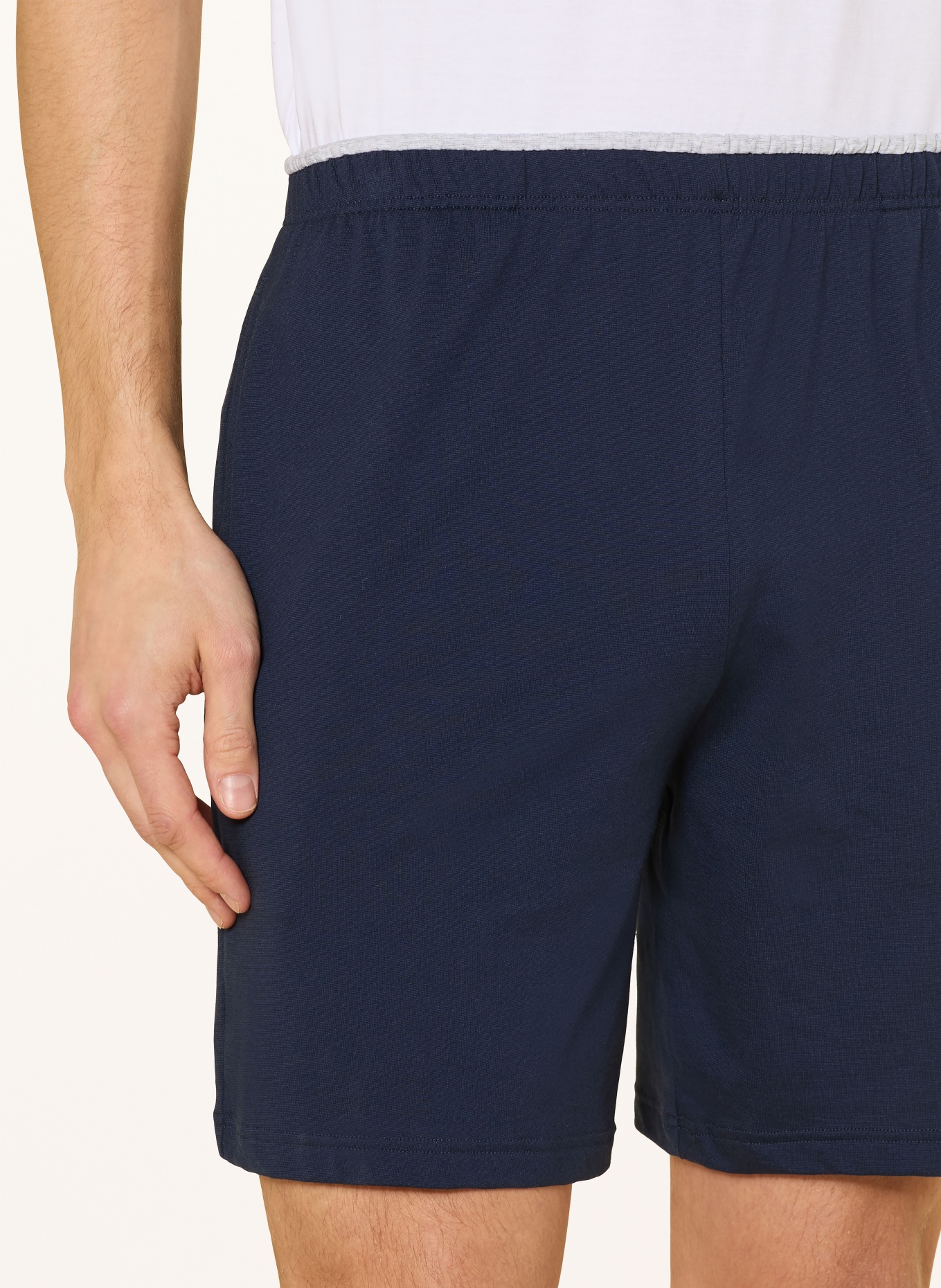 mey Short de nuit DRY COTTON COLOUR: BLEU FONCÉ / GRIS