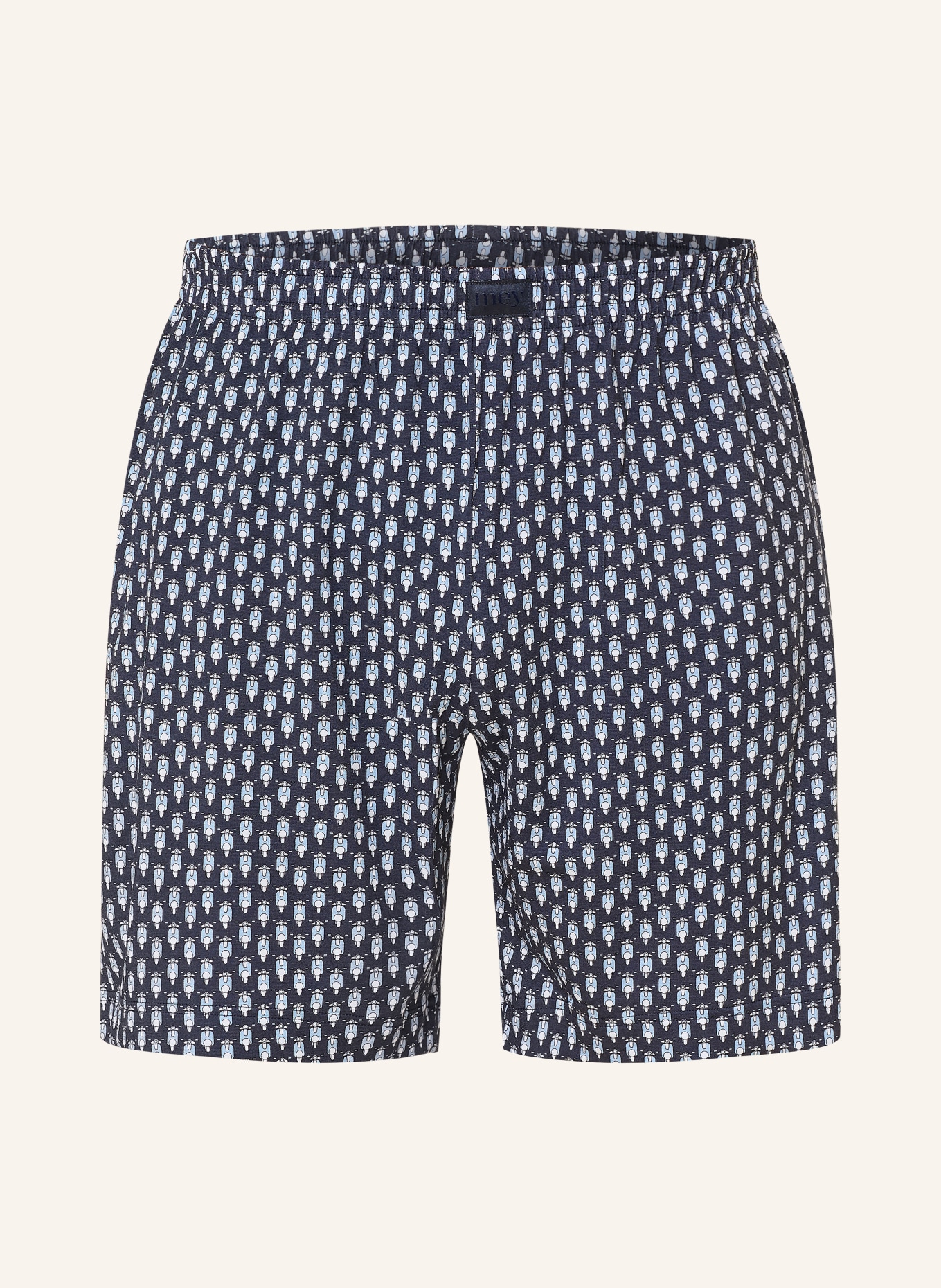 mey sleep shorts: DARK BLUE / CREAM / LIGHT BLUE
