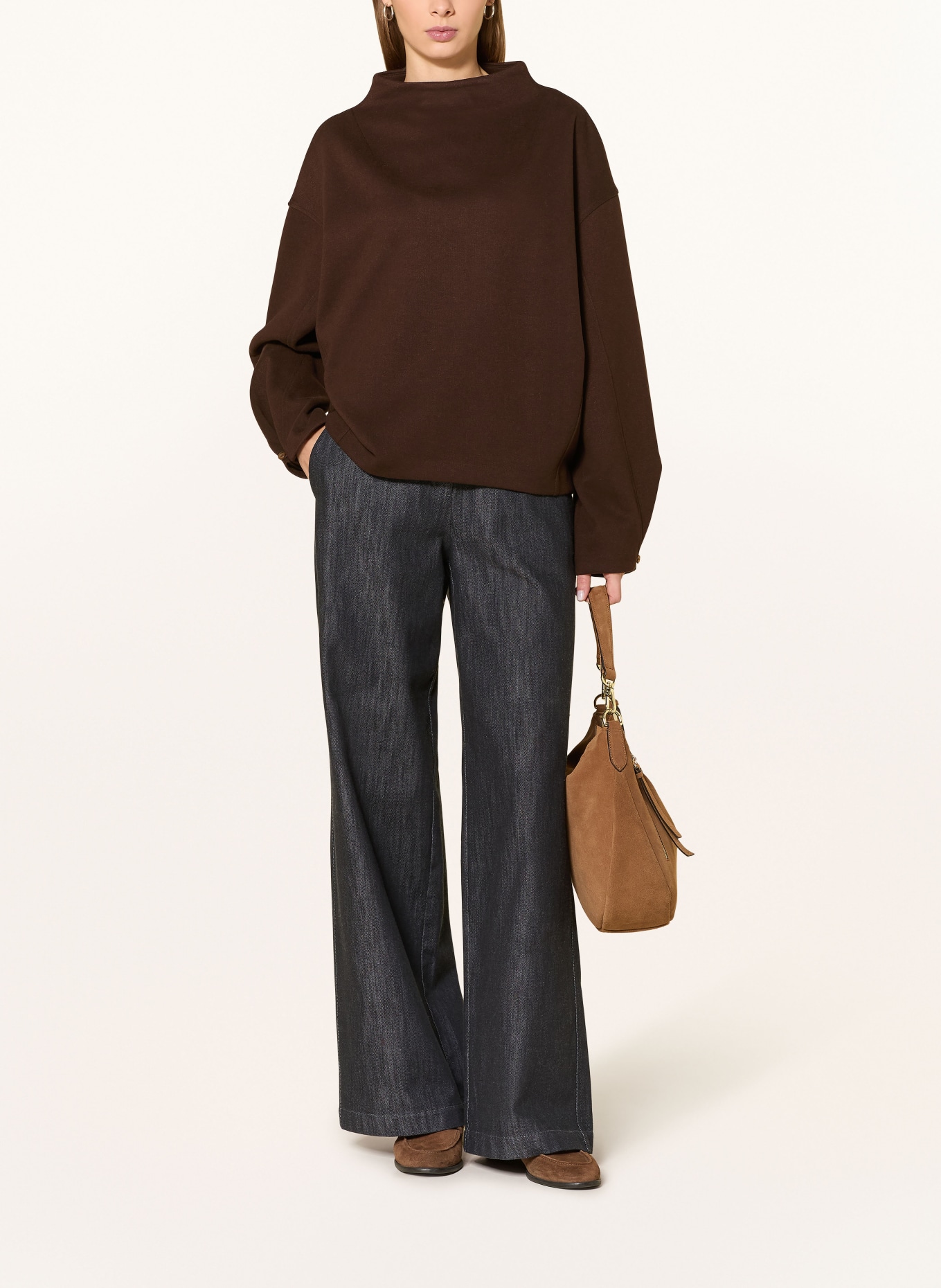 OPUS Sweatshirt GARIANE: DUNKELBRAUN