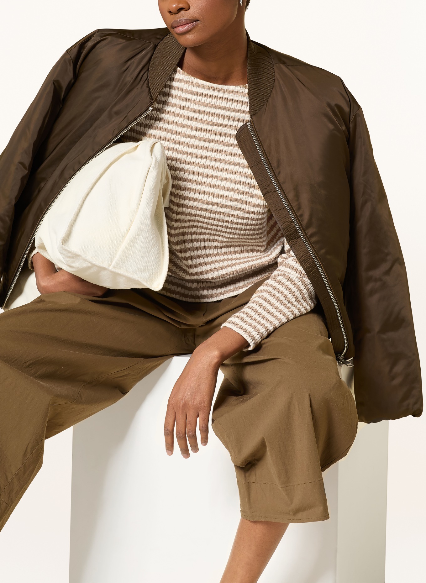 OPUS GRESH sweater: ECRU / BEIGE