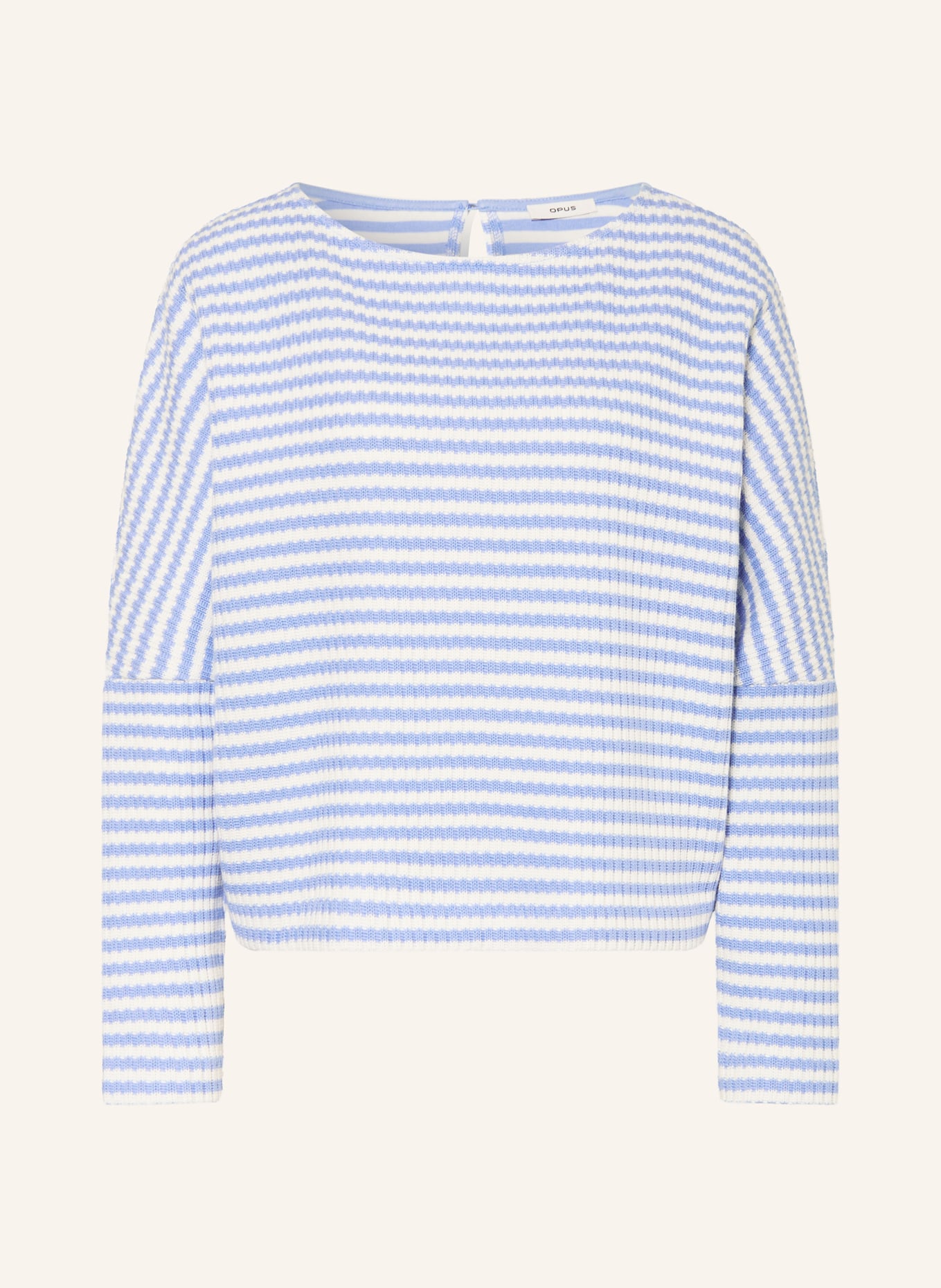 OPUS GRESH sweater: LIGHT BLUE / WHITE