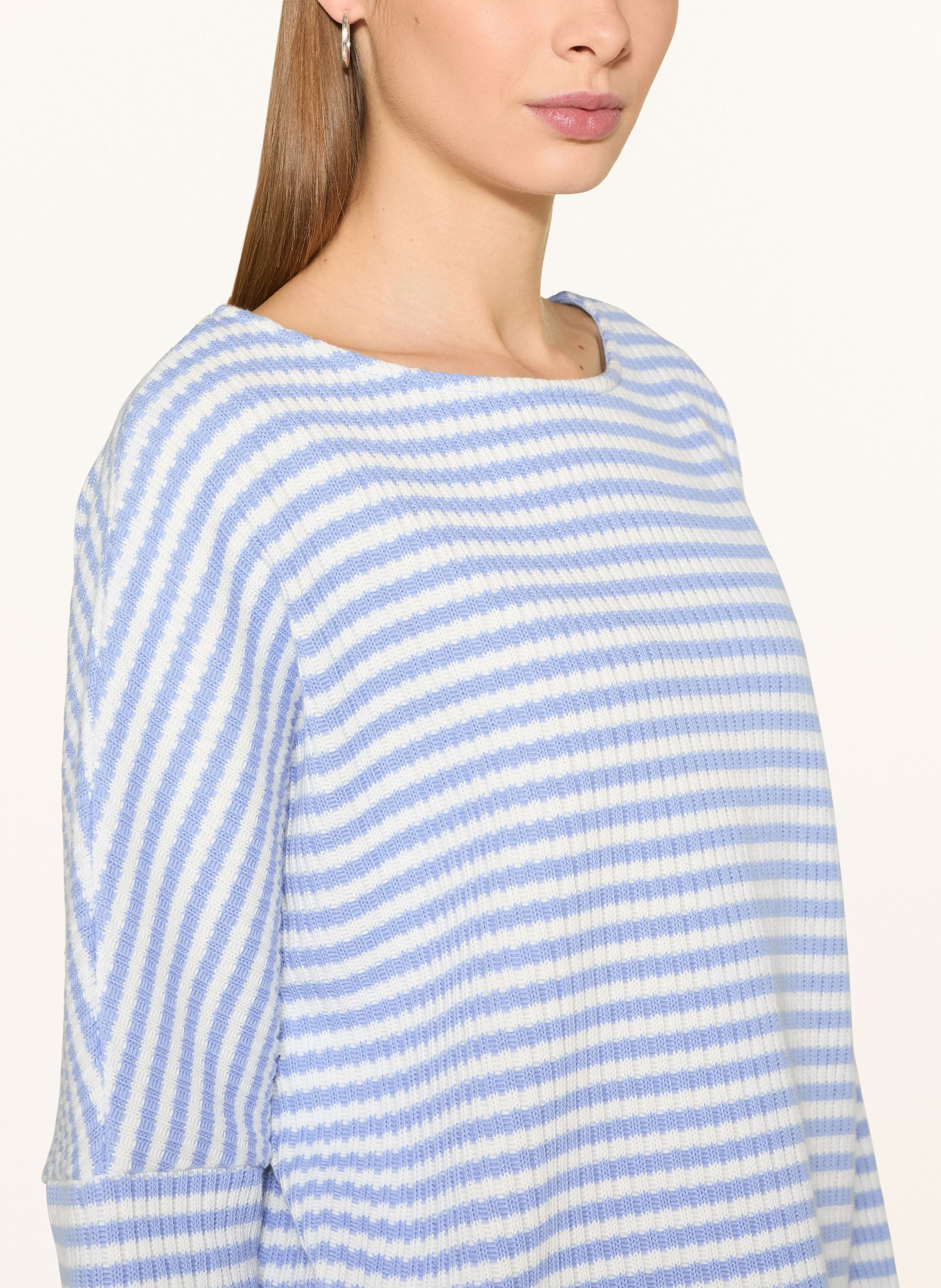 OPUS GRESH sweater: LIGHT BLUE / WHITE