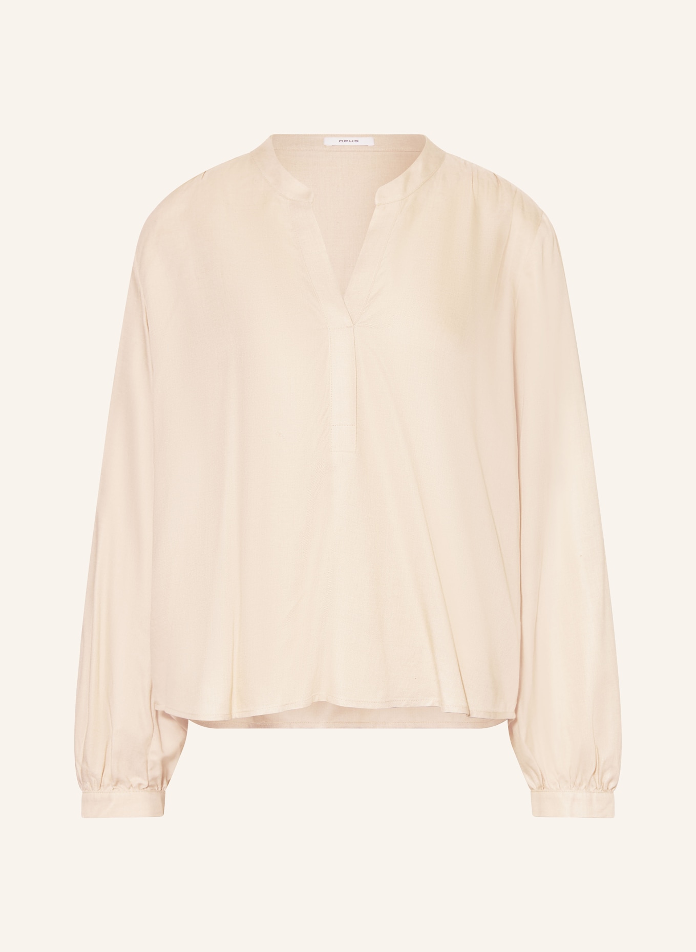 OPUS Blusenshirt FLANORA: HELLBRAUN