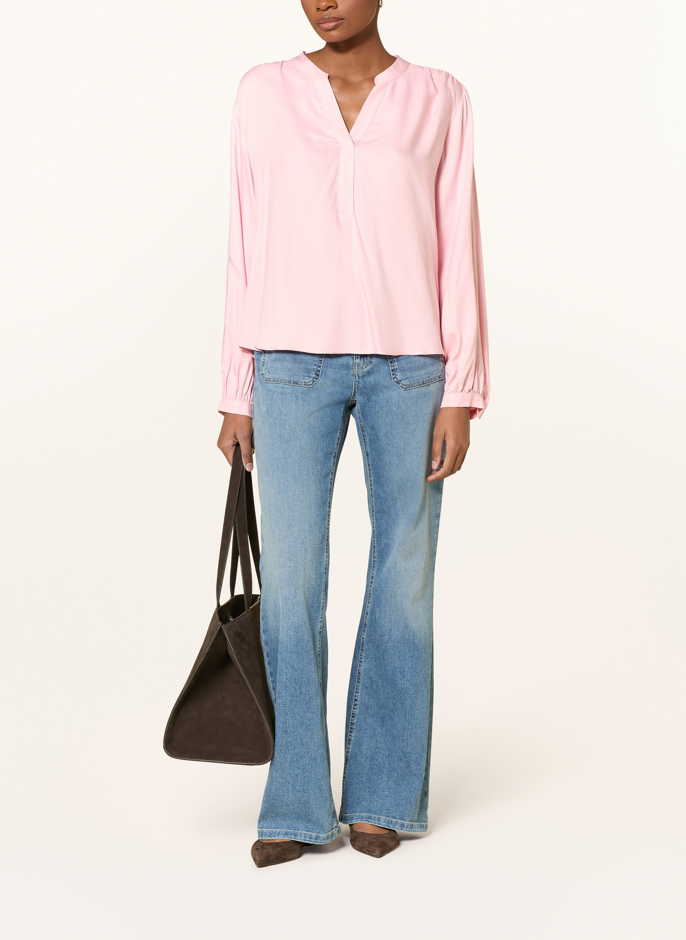 OPUS Blusenshirt FLANORA: ROSA