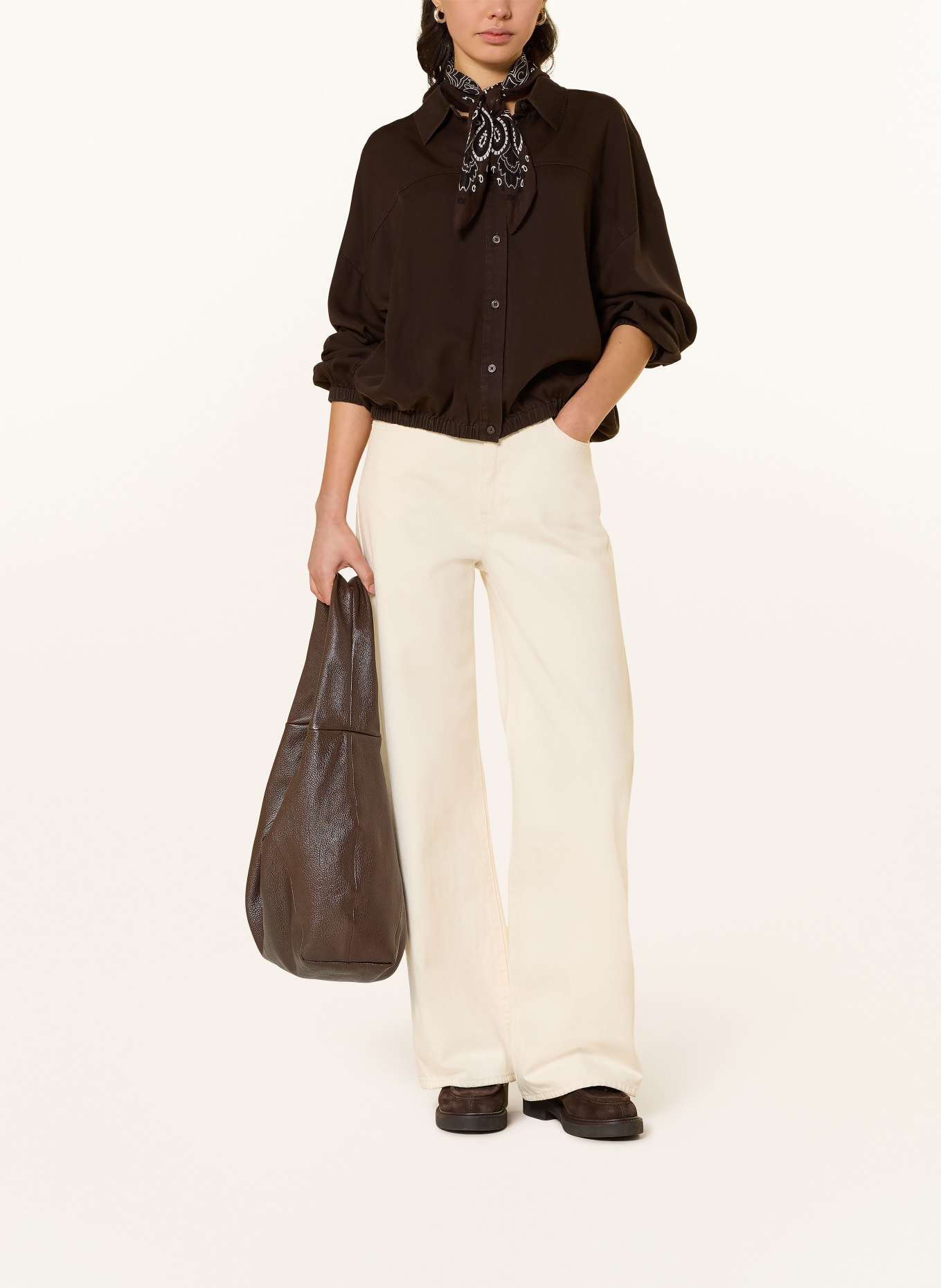 OPUS Převlečná bunda FYNAMO: TMAVĚ HNĚDÁ