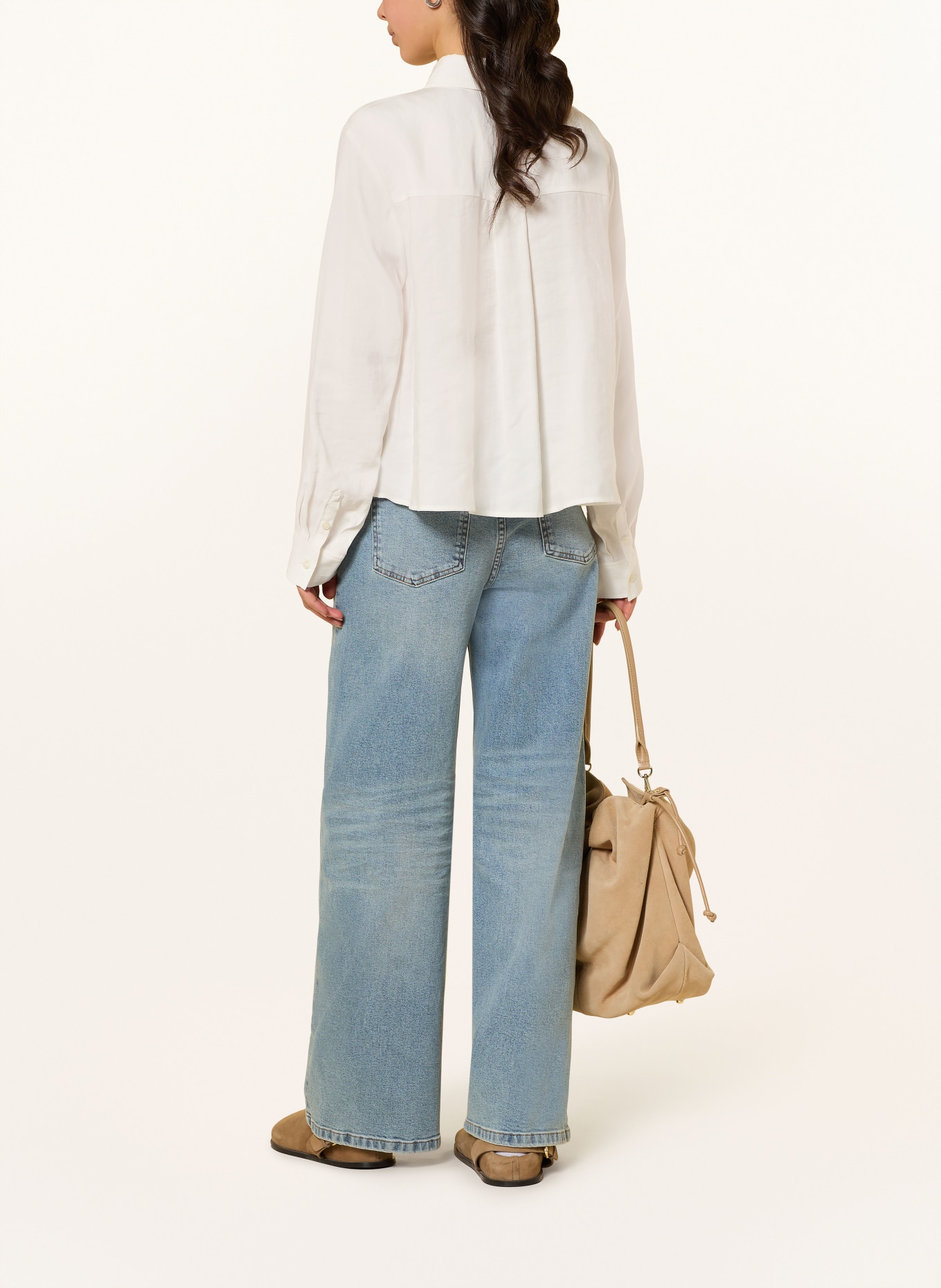 OPUS Hemdbluse FLOWY: CREME