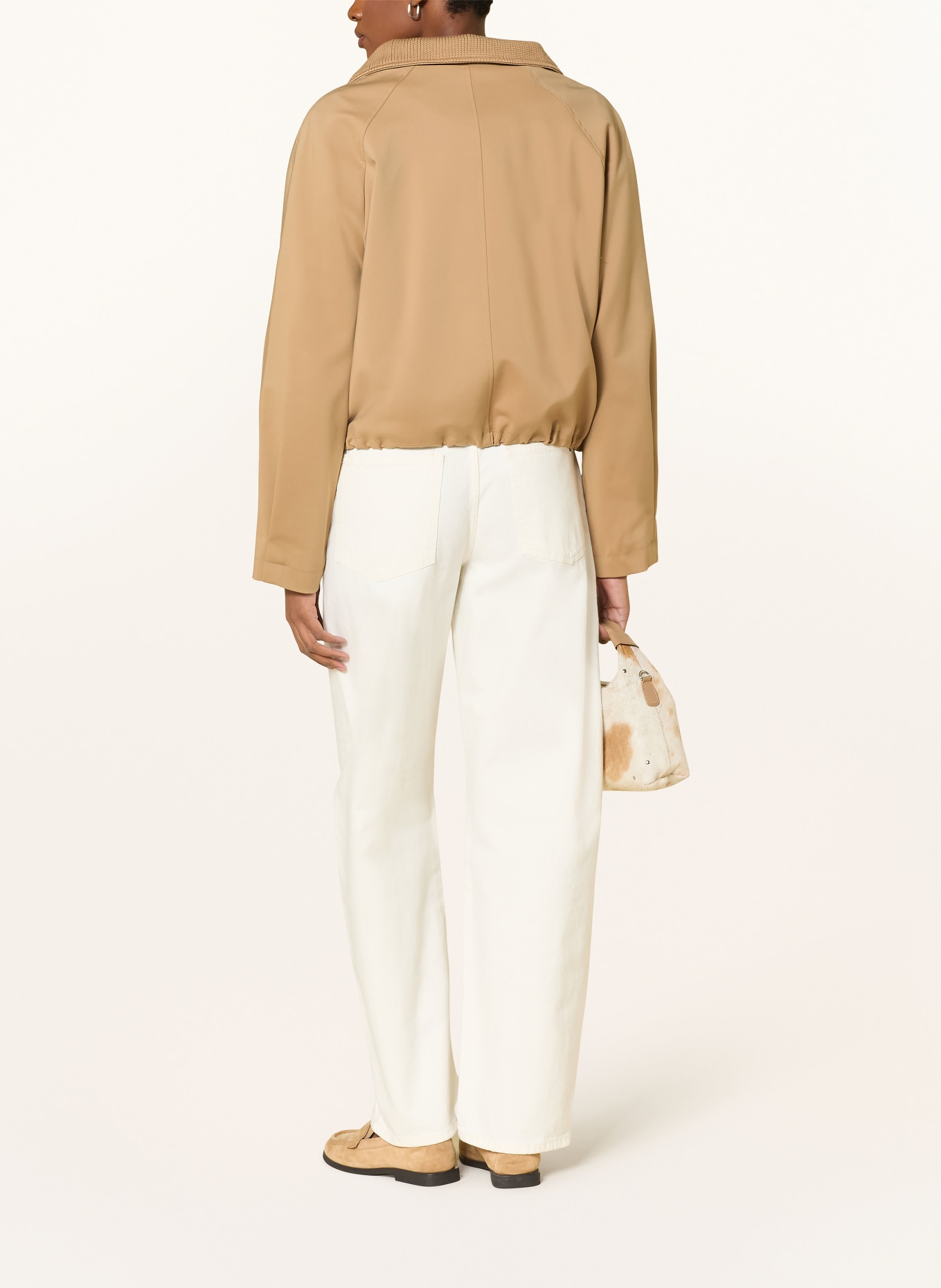 OPUS Boxy jacket HALVI: CAMEL